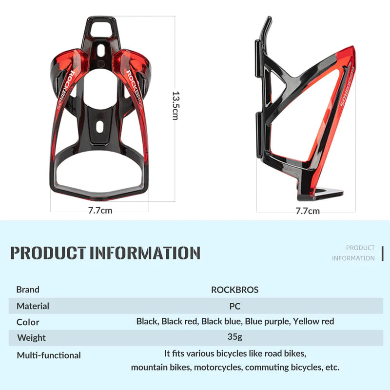 ROCKBROS Rear Saddle Bottle Cage Bundle for Dual Hydration Setup