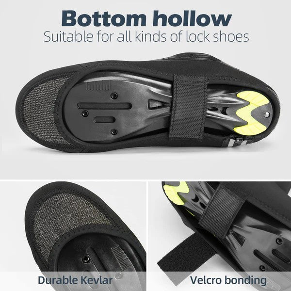 ROCKBROS reflective water-repellent cycling shoe covers windproof overshoes for winter riding