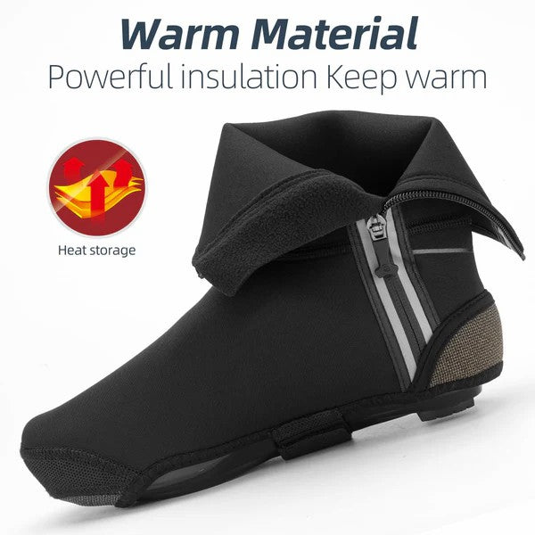 ROCKBROS reflective water-repellent cycling shoe covers windproof overshoes for winter riding