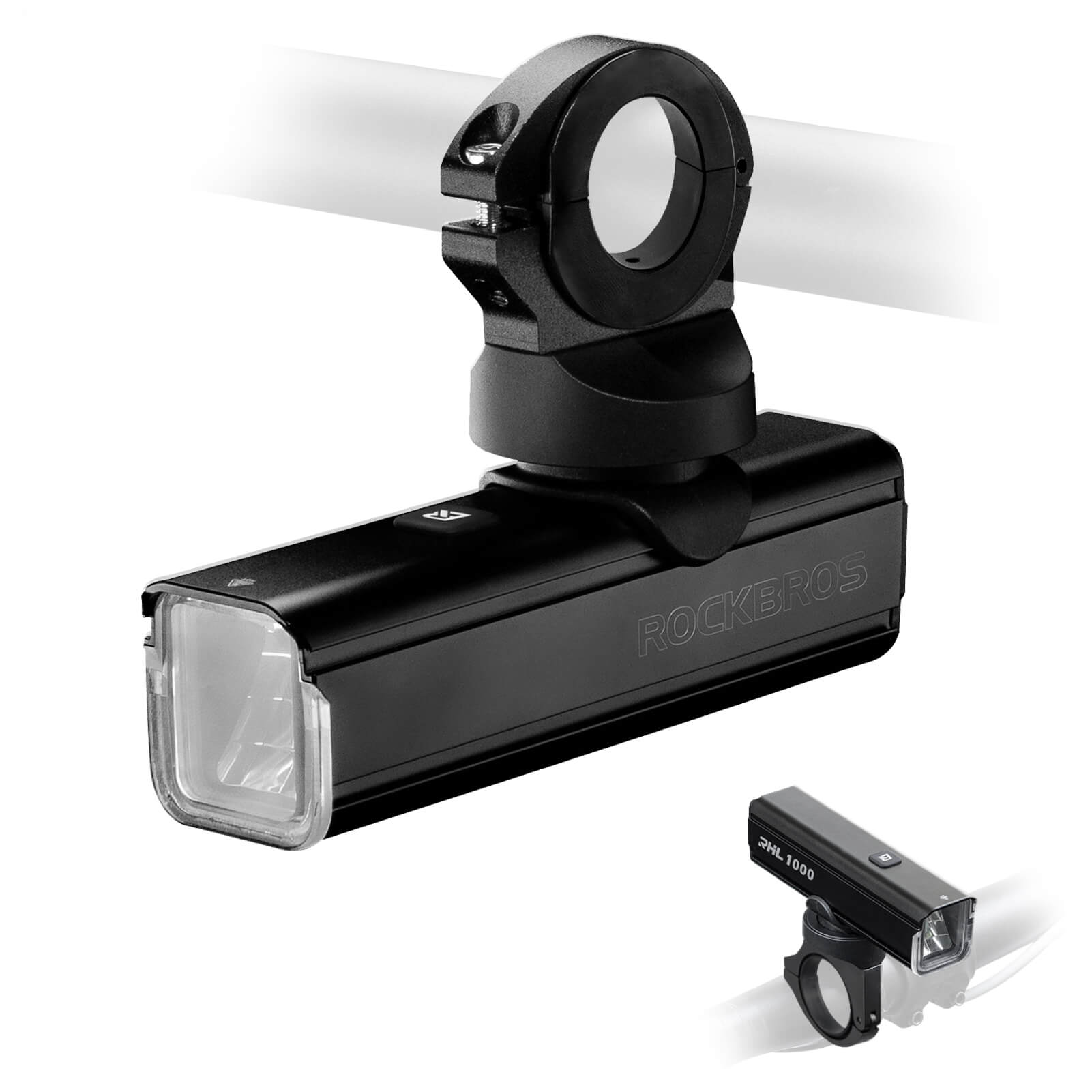 ROCKBROS RHL1000 Bike Front Light with 1000 Lumens and Wide Beam