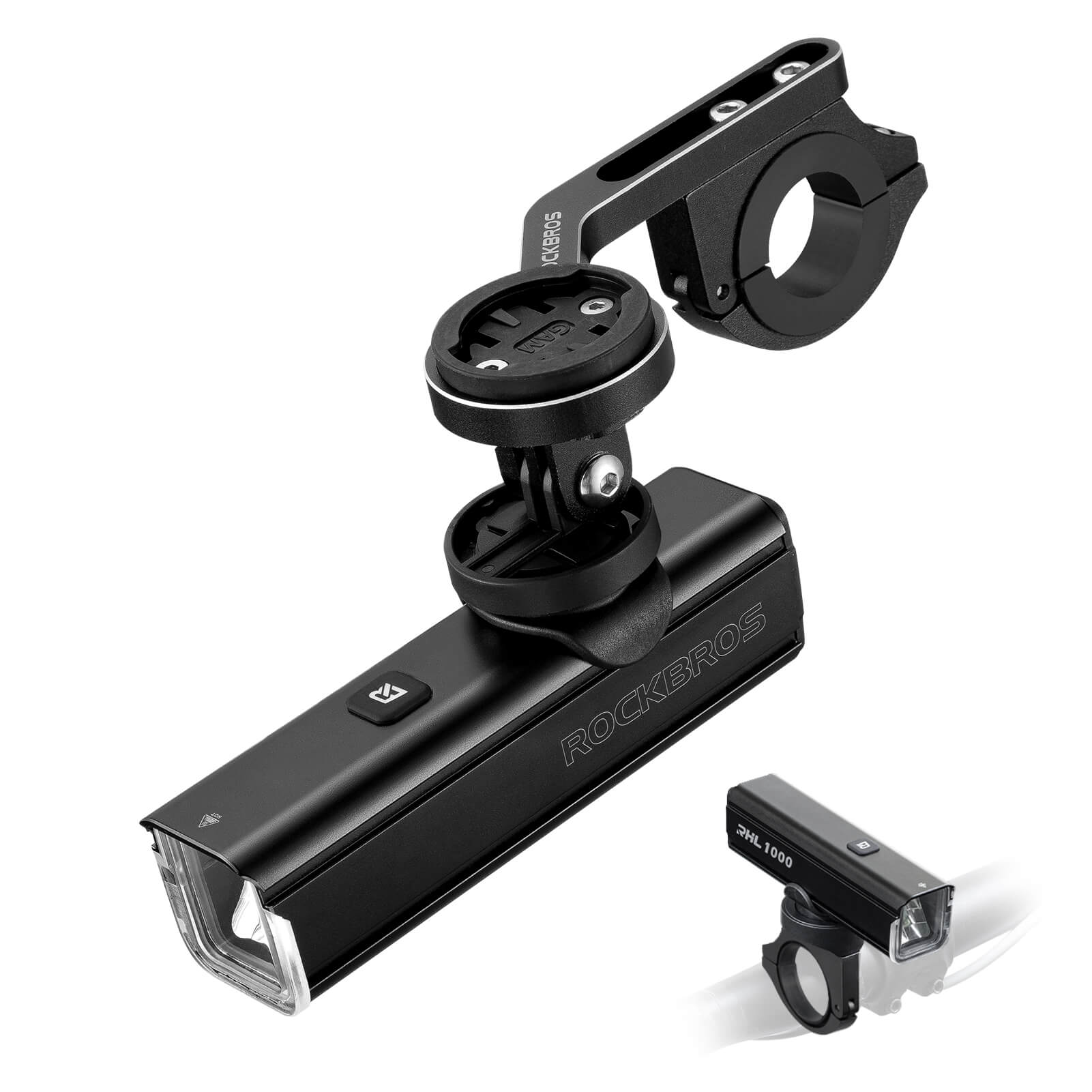 ROCKBROS RHL1000 Bike Front Light with 1000 Lumens and Wide Beam