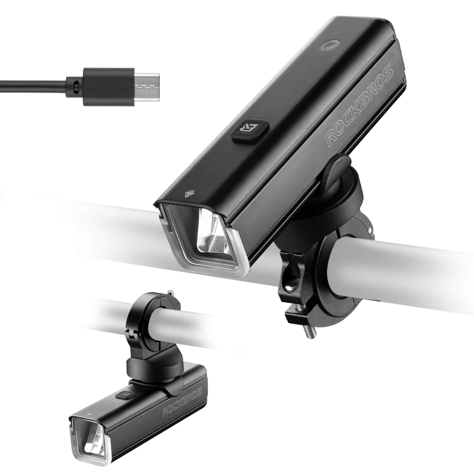 ROCKBROS RHL1500 bike front light with 1500 lumens for night and day riding
#Style_No remote