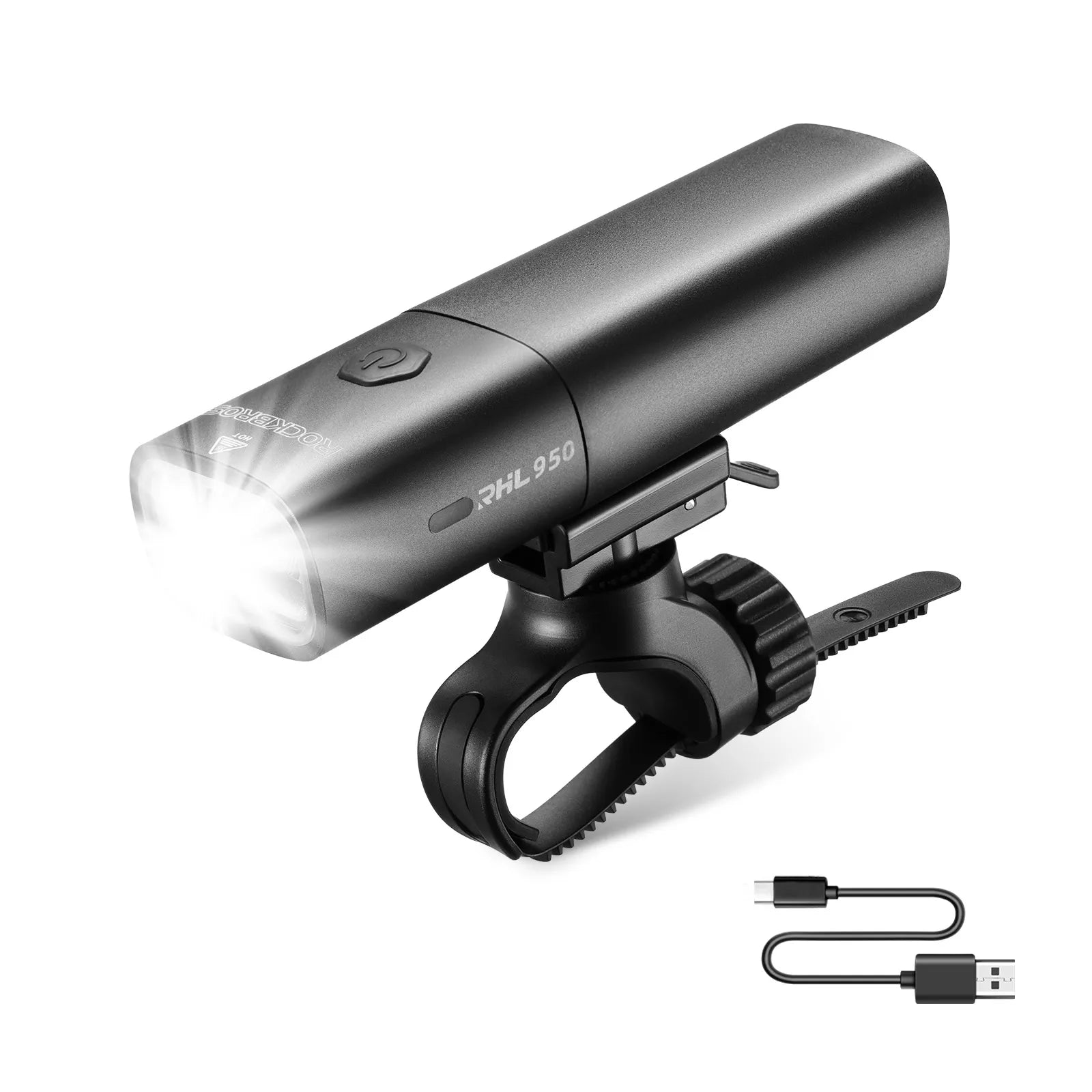 ROCKBROS RHL950 950 lumen bike headlight with anti-glare lens for night riding and commuting