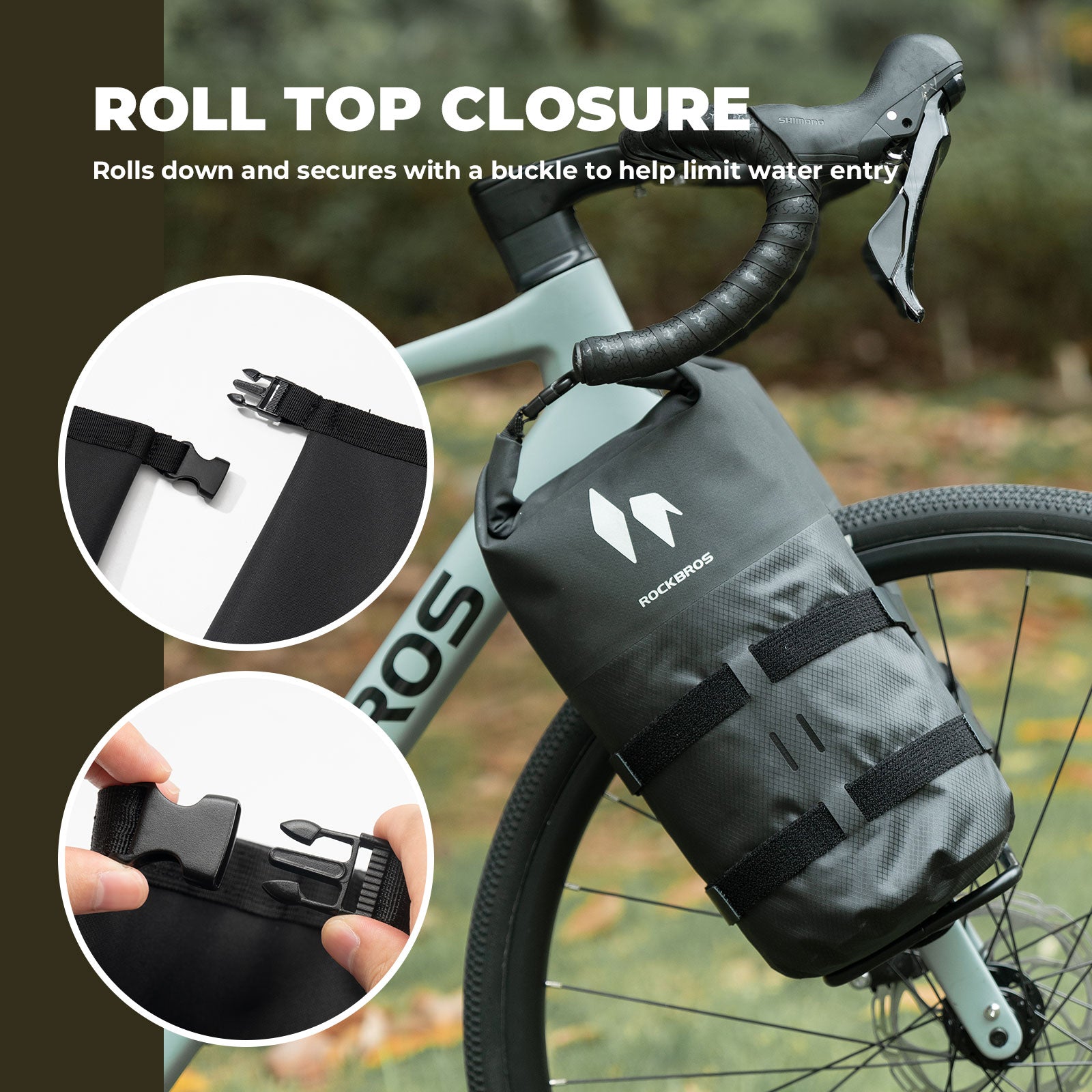 ROCKBROS RideMate Fork Bag with Seamless High-Frequency Welding for Full Waterproofing