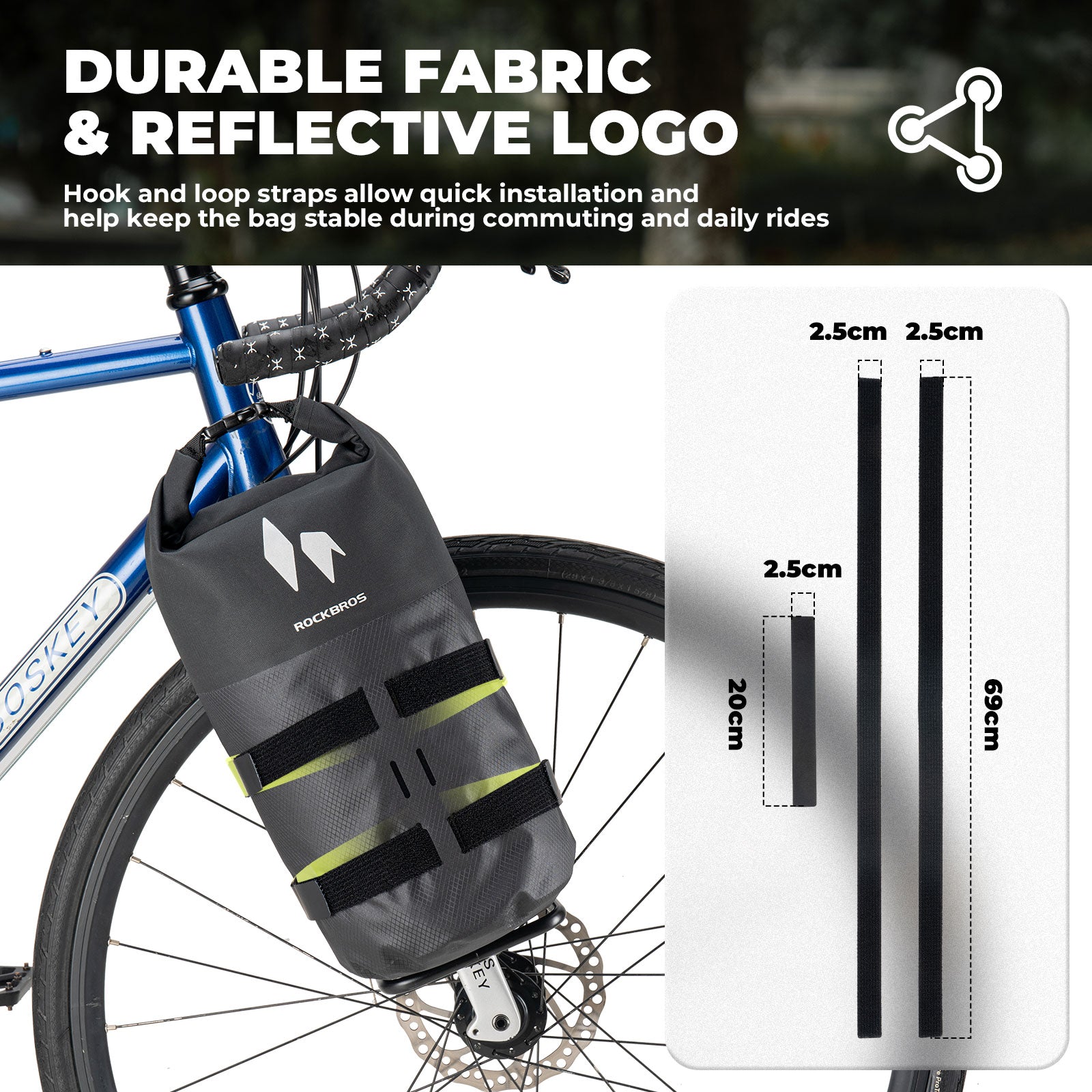 ROCKBROS RideMate Fork Bag with Seamless High-Frequency Welding for Full Waterproofing