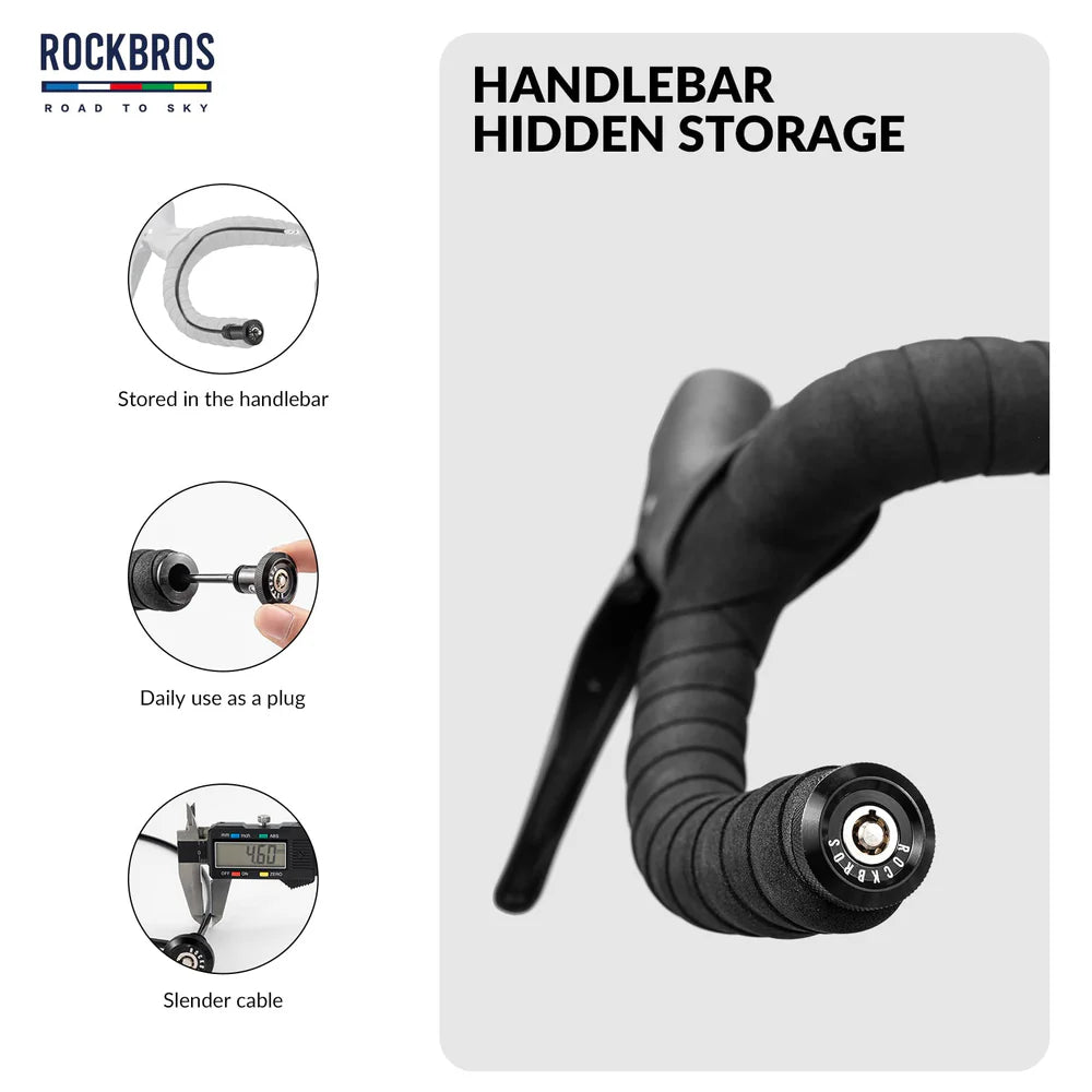 Road-to-Sky Mini Hidden Bicycle Cable Lock with PVC-Coated Steel Cable for Daily Bike Security