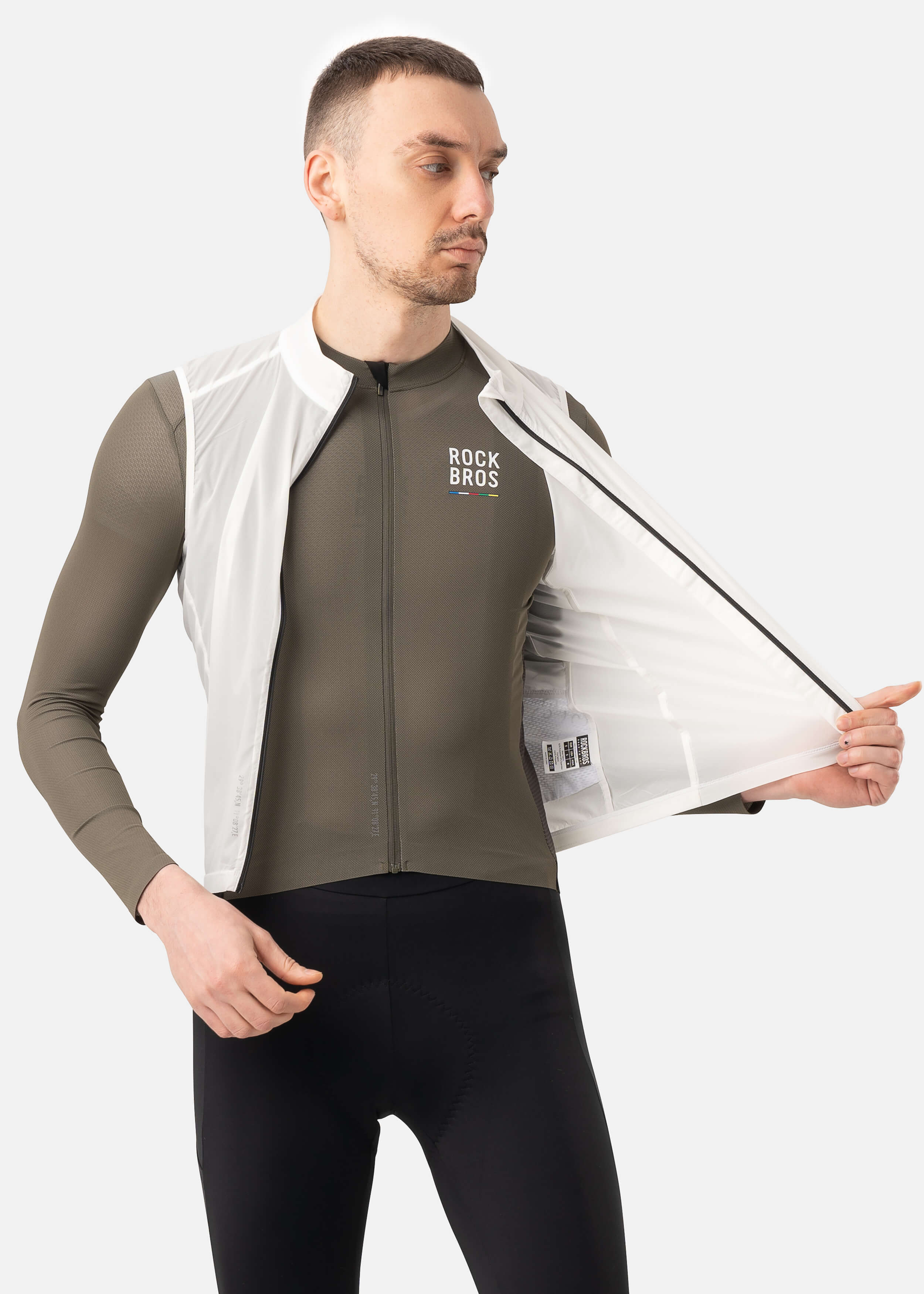 ROCKBROS ROAD-TO-SKY lightweight windproof cycling vest for road biking
#Color_White
