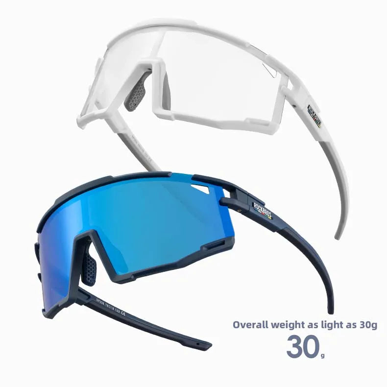 ROCKBROS Road to Sky photochromic cycling sunglasses with UV400 protection lightweight TR90 frame
