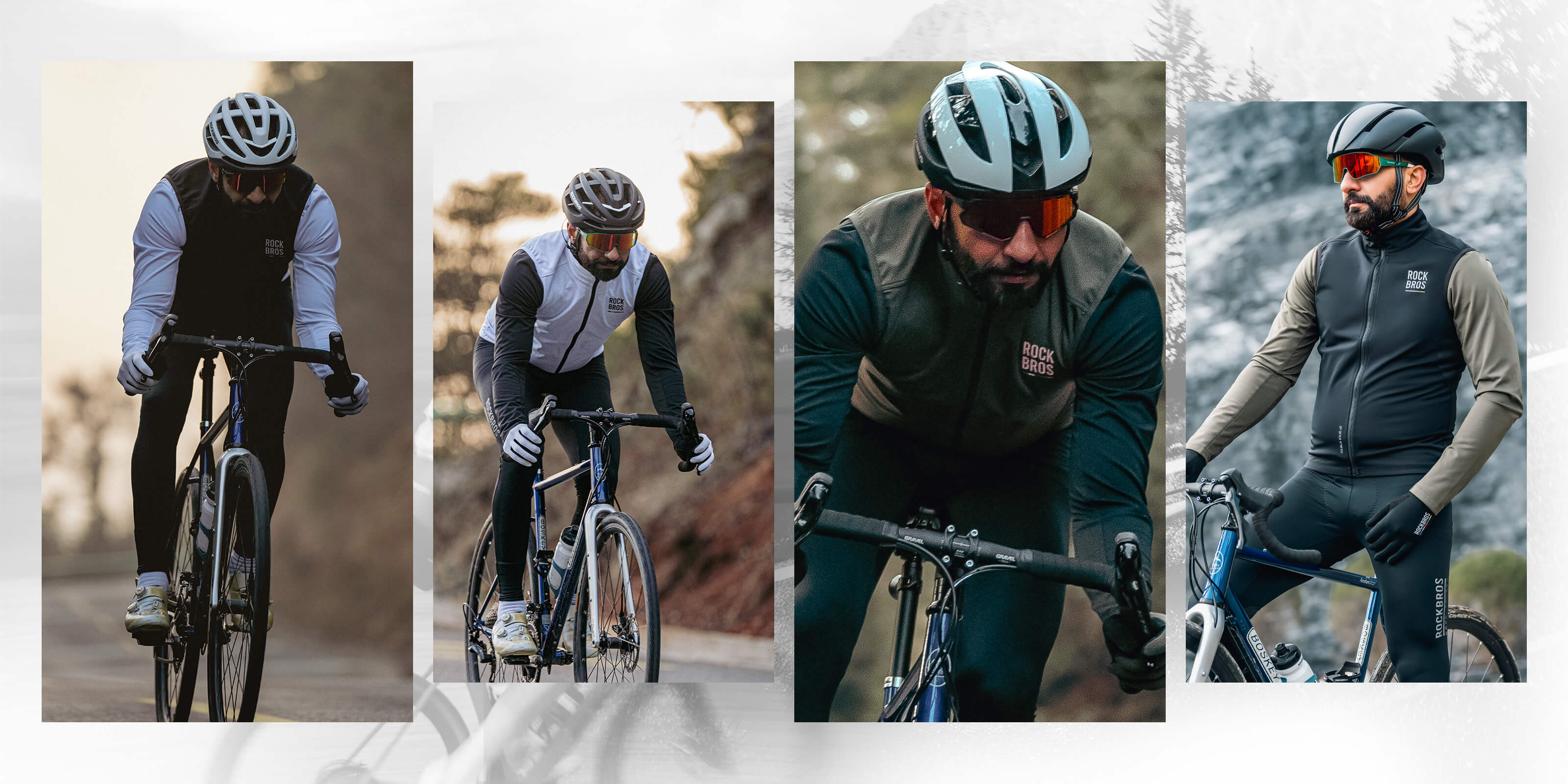 ROCKBROS ROAD-TO-SKY windproof warm cycling vest for men and women breathable thermal bike vest