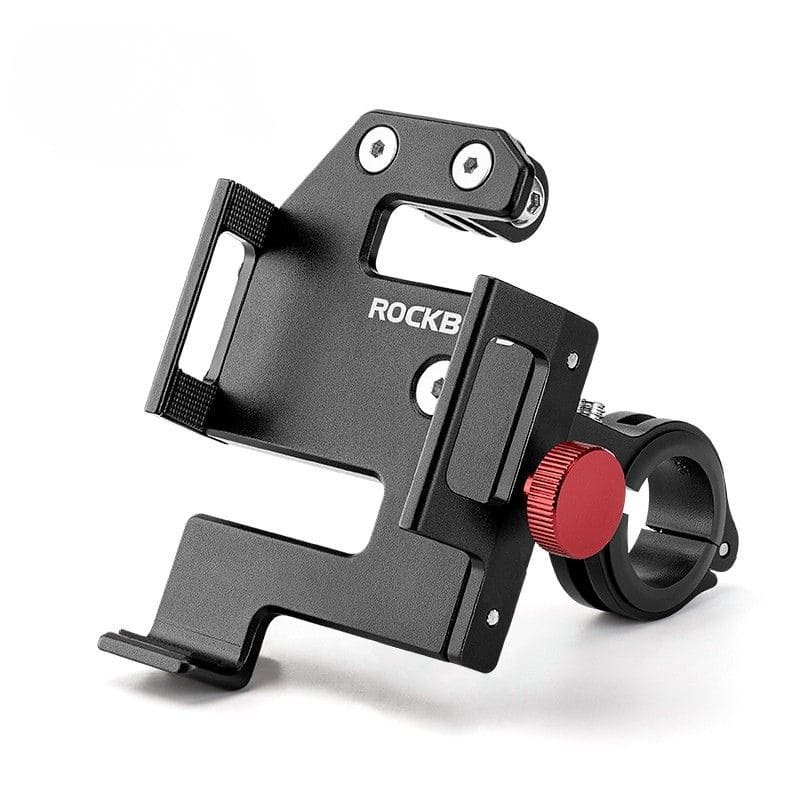 ROCKBROS Aluminum Alloy Bike Phone Mount with Mechanical Lock for Secure Cycling