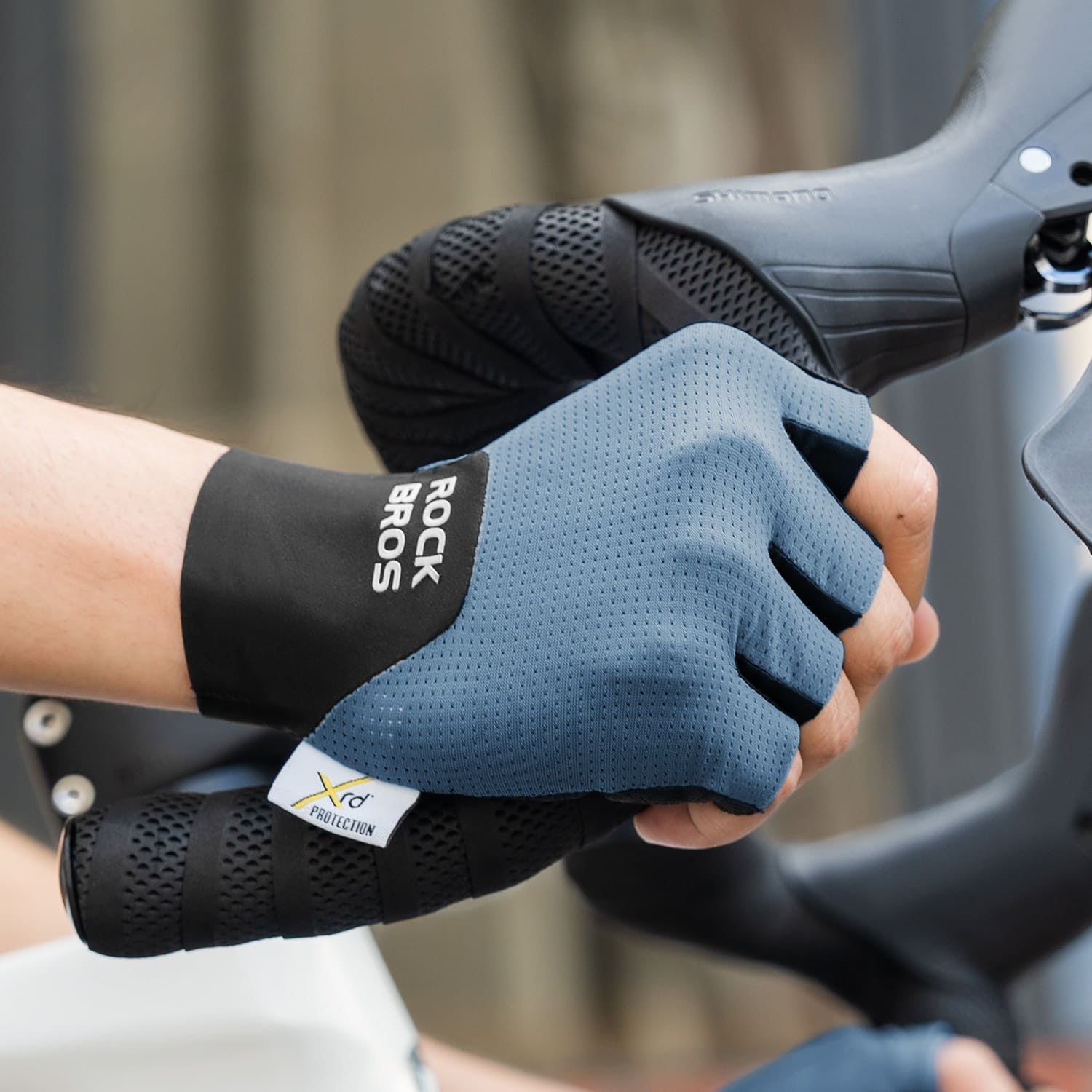 rockbros minimalist half finger cycling gloves breathable anti-slip for road cycling and daily riding