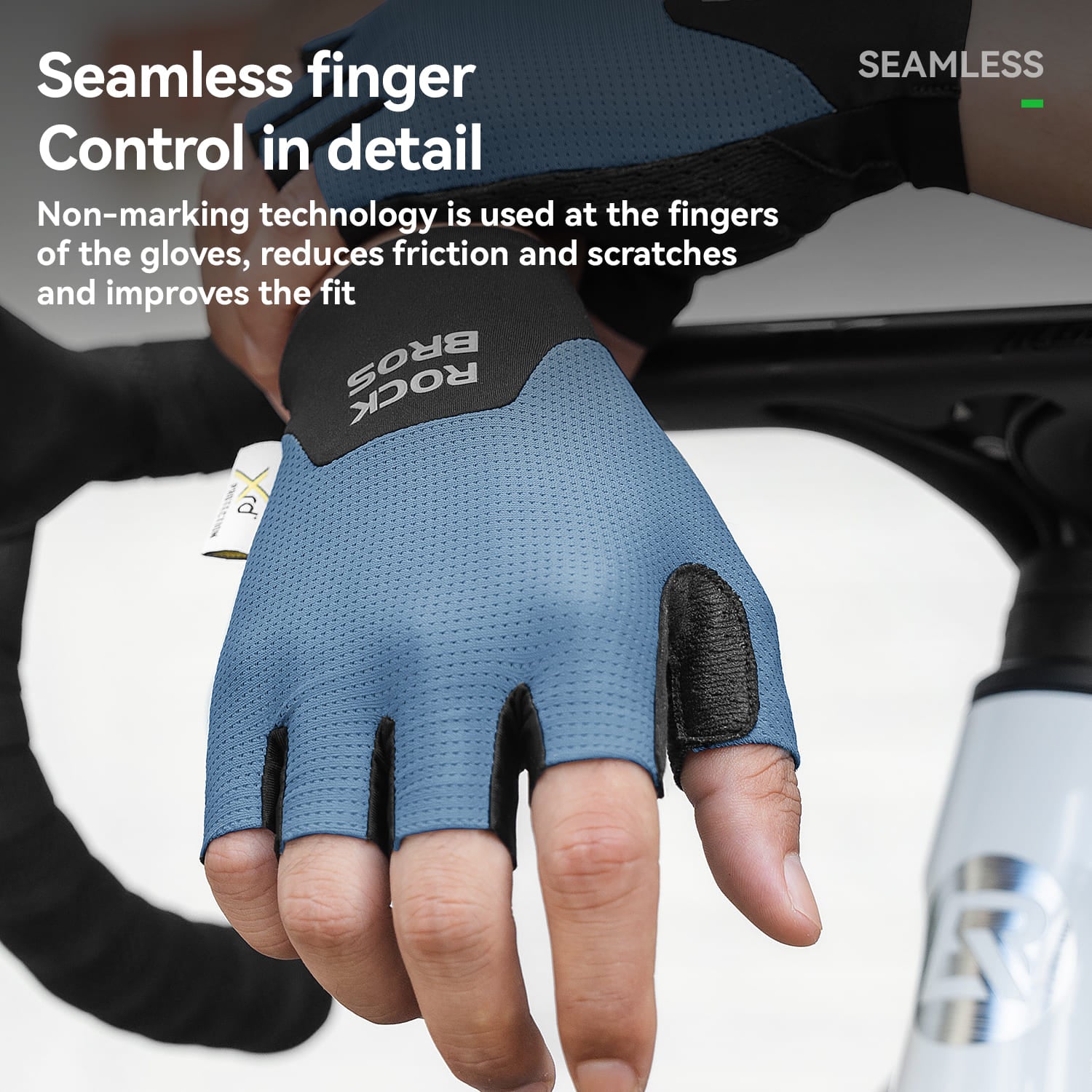 rockbros minimalist half finger cycling gloves breathable anti-slip for road cycling and daily riding
