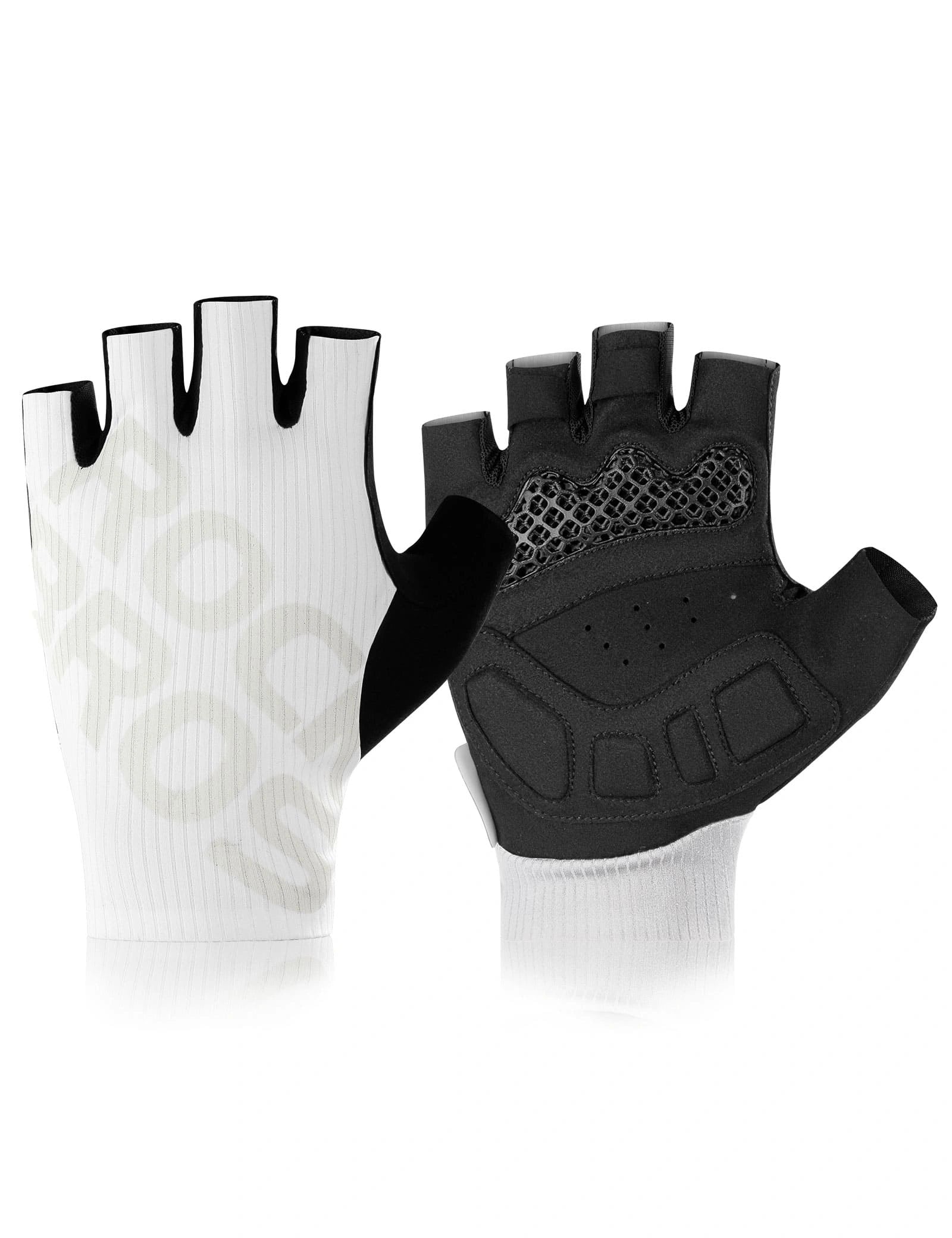 rockbros 3d printed palm pad cycling gloves shock absorbing breathable anti-slip for road cycling
#Color_White
