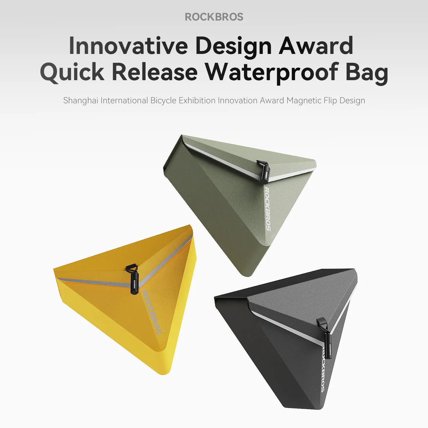 ROCKBROS SaddleMate quick-release magnetic bike saddle bag with waterproof TPU construction and 0.6L storage