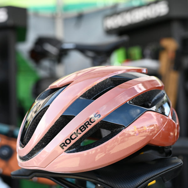 ROCKBROS booth at Sea Otter Classic featuring bike bags lights and cycling accessories