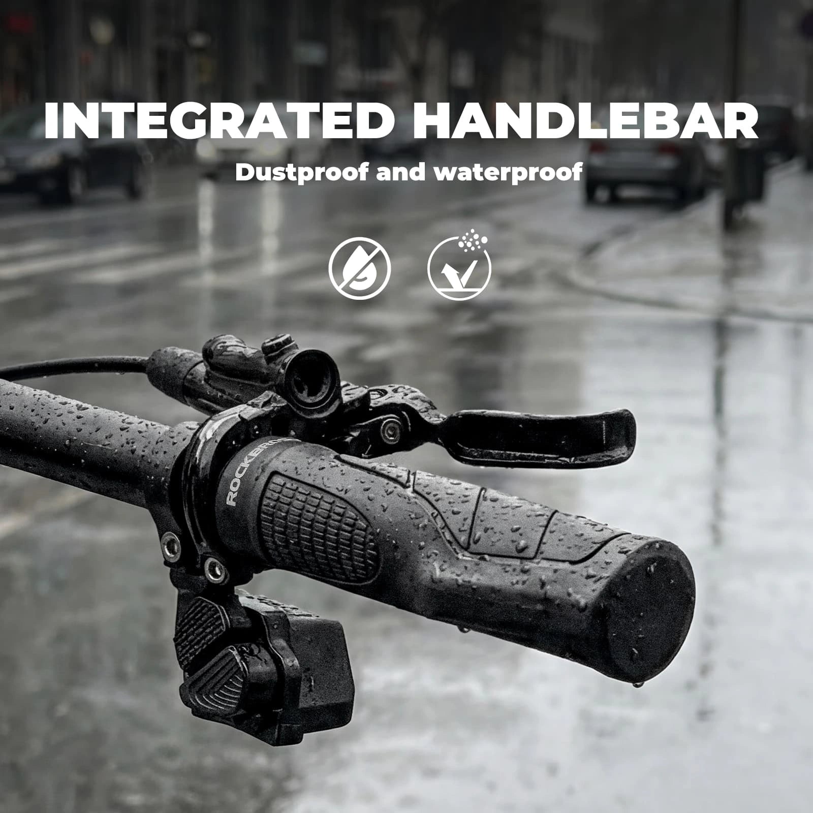 ROCKBROS Shock-Absorbing Gel Bike Grips with Ergonomic Palm Support for Comfortable Cycling