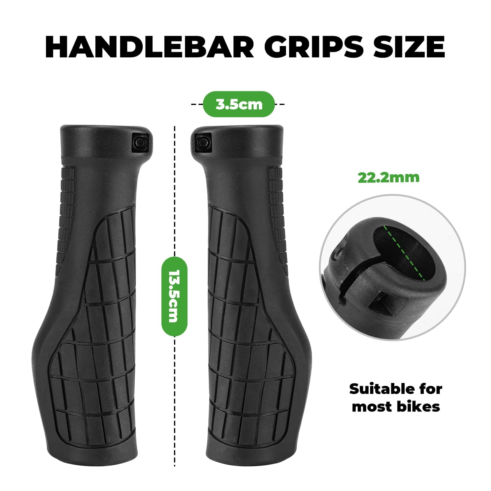 ROCKBROS Shock-Absorbing Gel Bike Grips with Ergonomic Palm Support for Comfortable Cycling