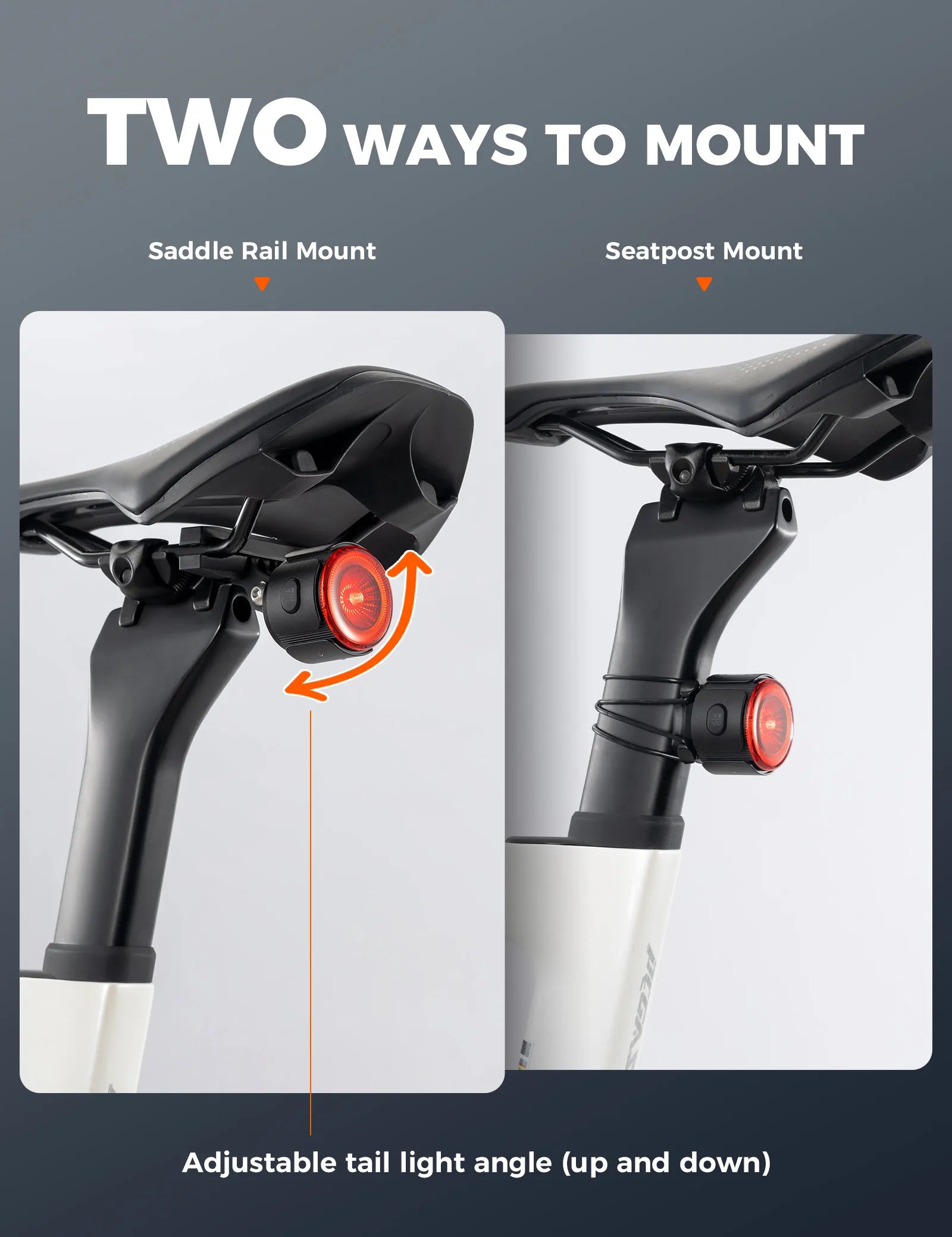 ROCKBROS smart bike tail light with anti-loss tracking and brake sensing
