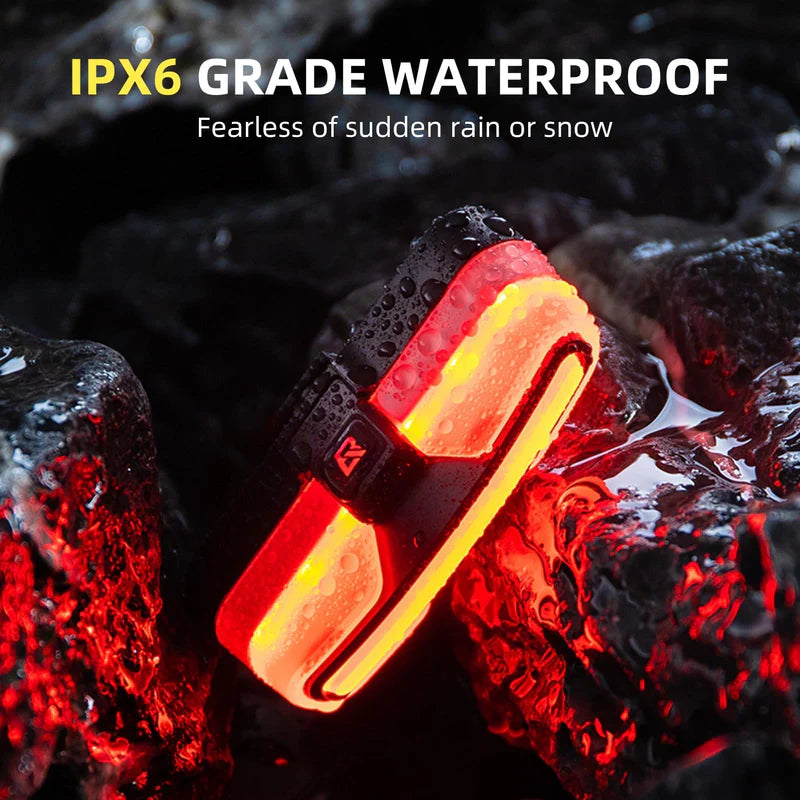 ROCKBROS Smart Bike Tail Light with Brake Sensing, Auto On/Off, and USB-C Rechargeable Battery