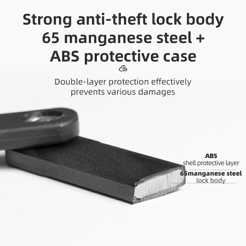 ROCKBROS Smart Fingerprint Folding Bike Lock with 3-in-1 Unlock Modes