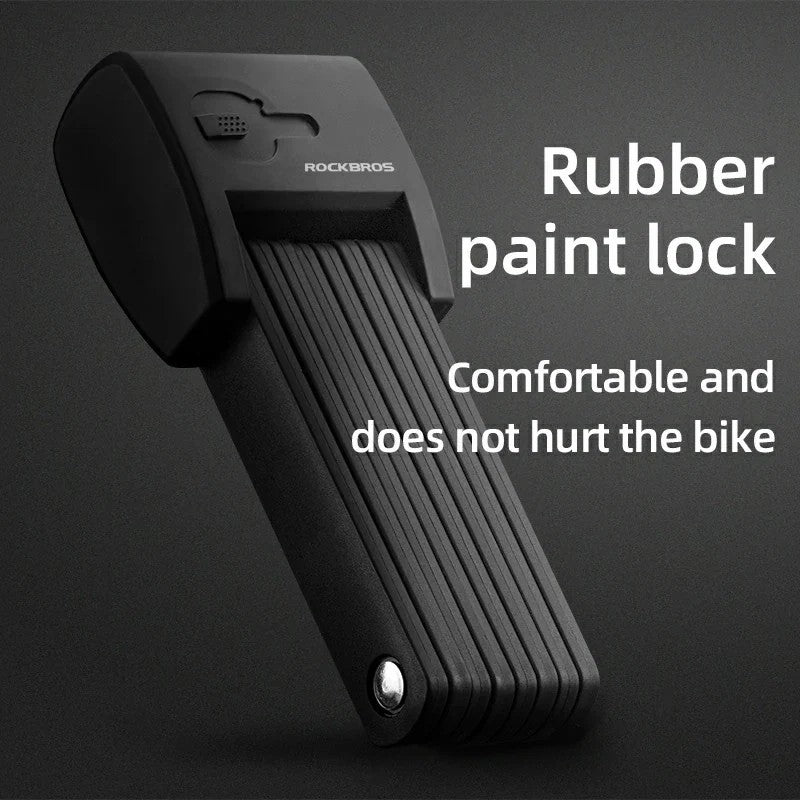 ROCKBROS Smart Fingerprint Folding Bike Lock with 3-in-1 Unlock Modes