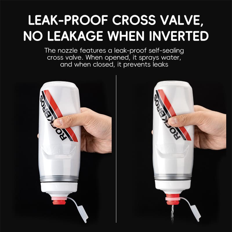 ROCKBROS Leak-Proof Valve Bike Water Bottle Portable Cycling Bottle