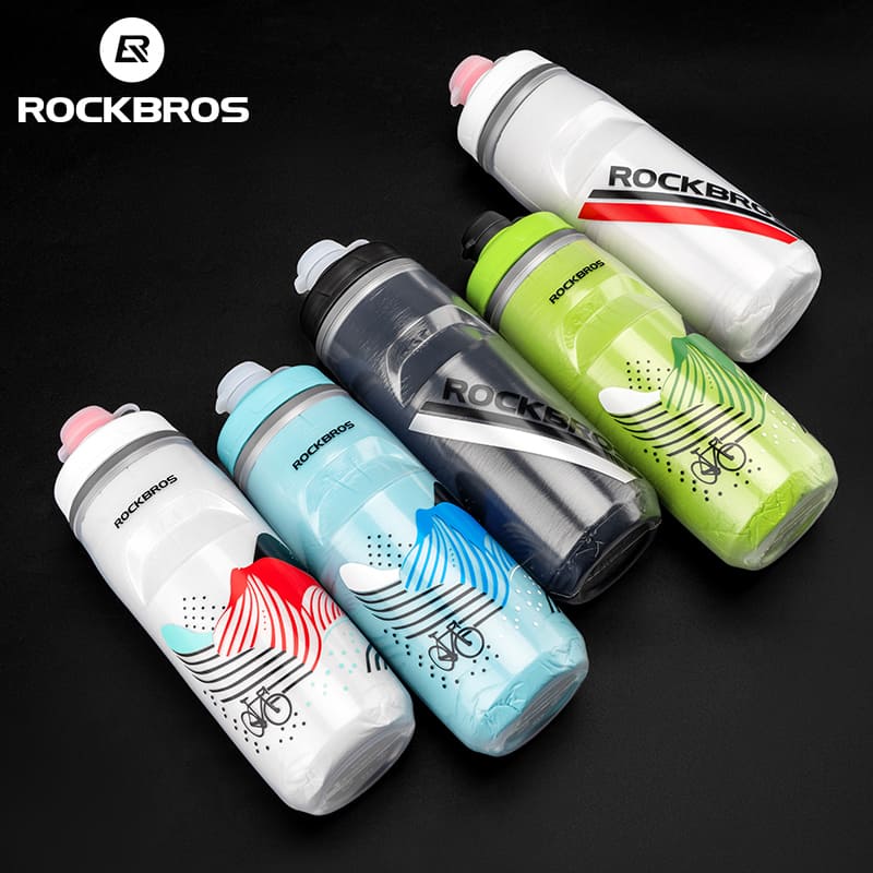 ROCKBROS Multi-Color Insulated Cycling Water Bottle Portable Outdoor Sports Bike Bottle