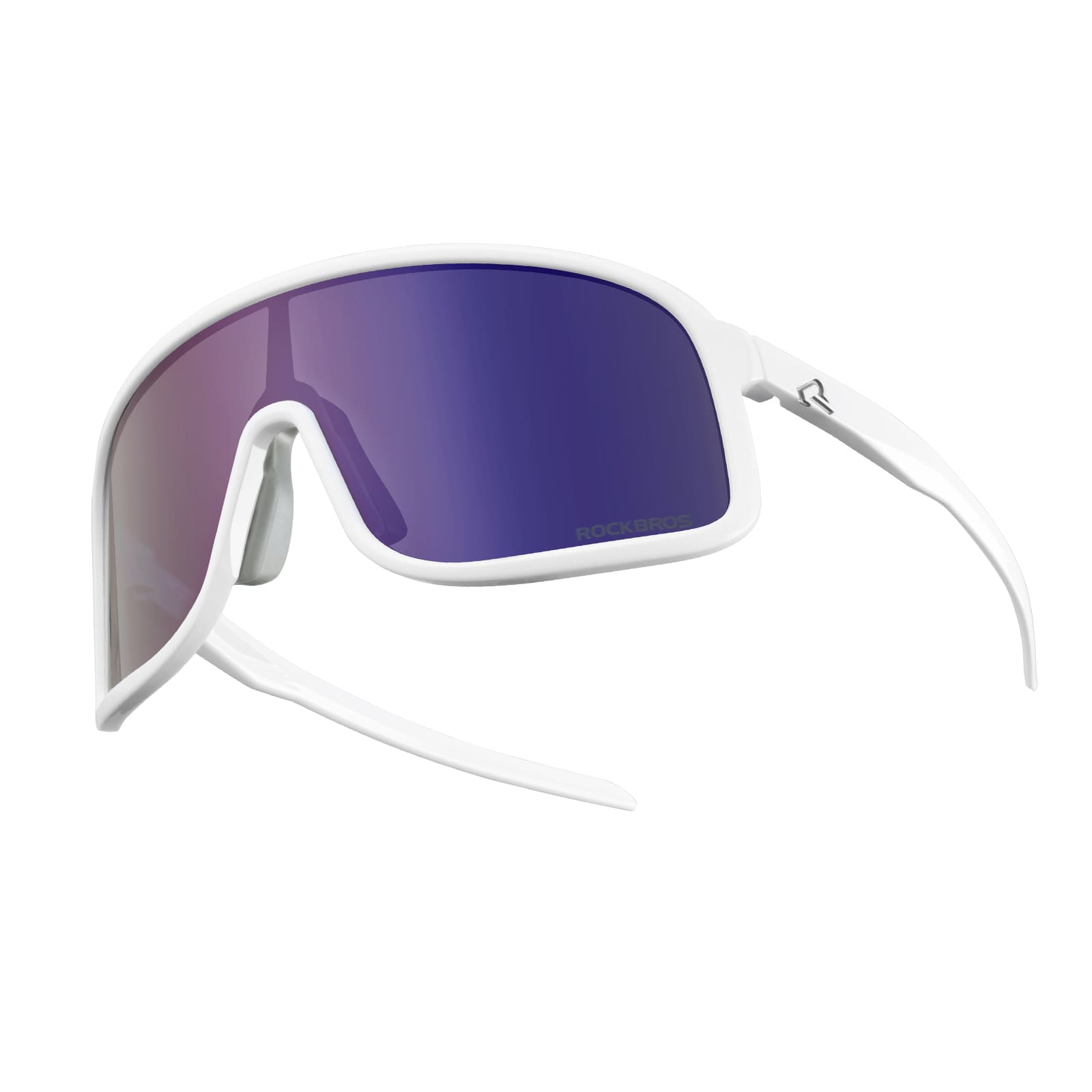 ROCKBROS SP350 polarized cycling glasses in bright white color
#Color_Bright White