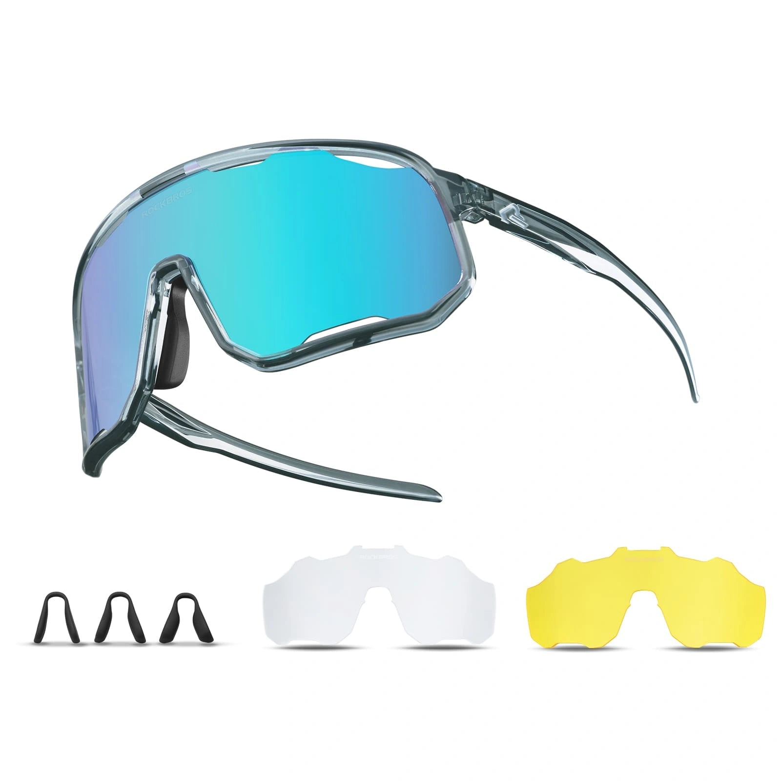 ROCKBROS SP351 Windproof Cycling Sunglasses with Polarized UV400 Lenses and Lightweight TR90 Frame
#Color_Glossy Tea Gray / Pink Purple Polarized