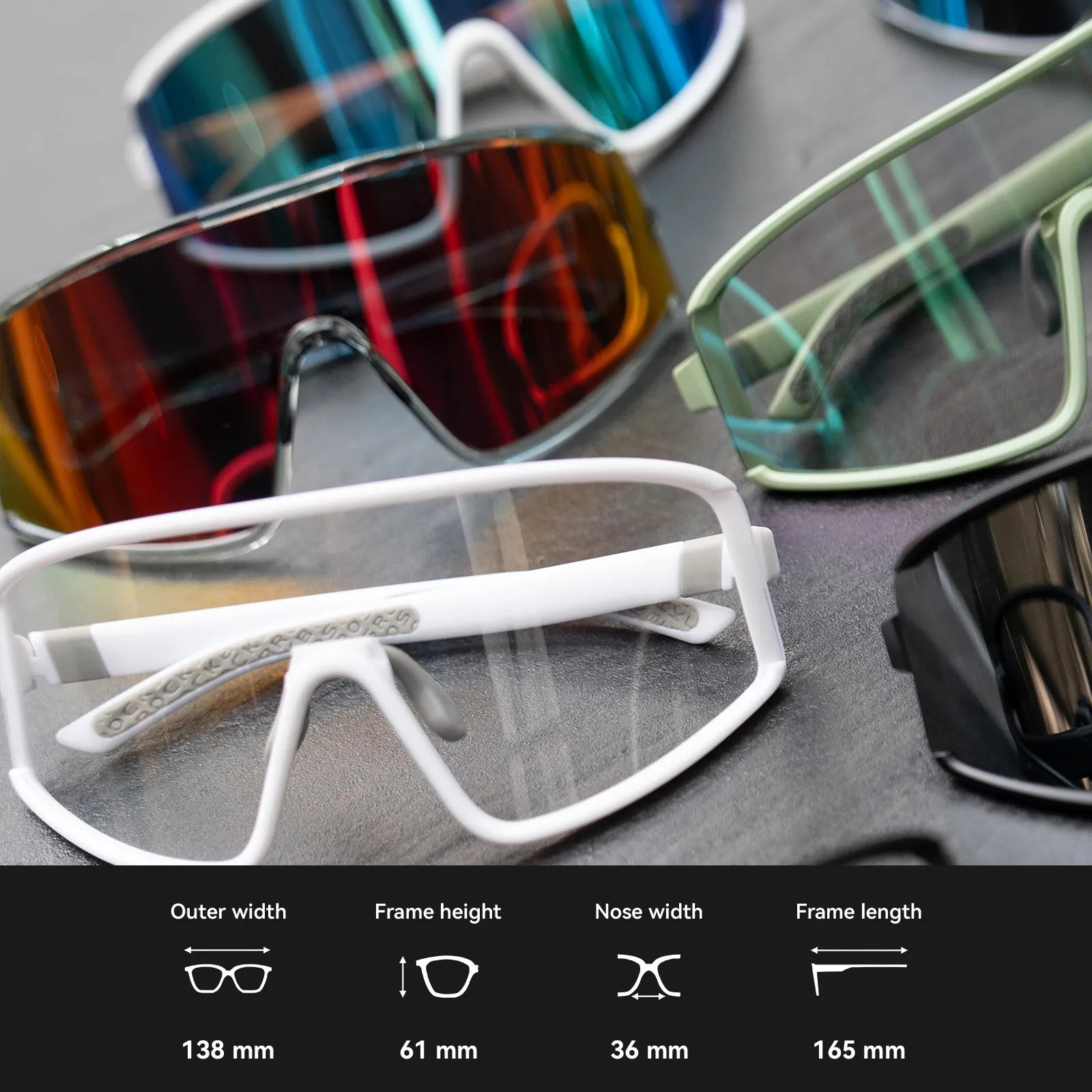 ROCKBROS polarized cycling sunglasses with UV400 protection lightweight sports eyewear