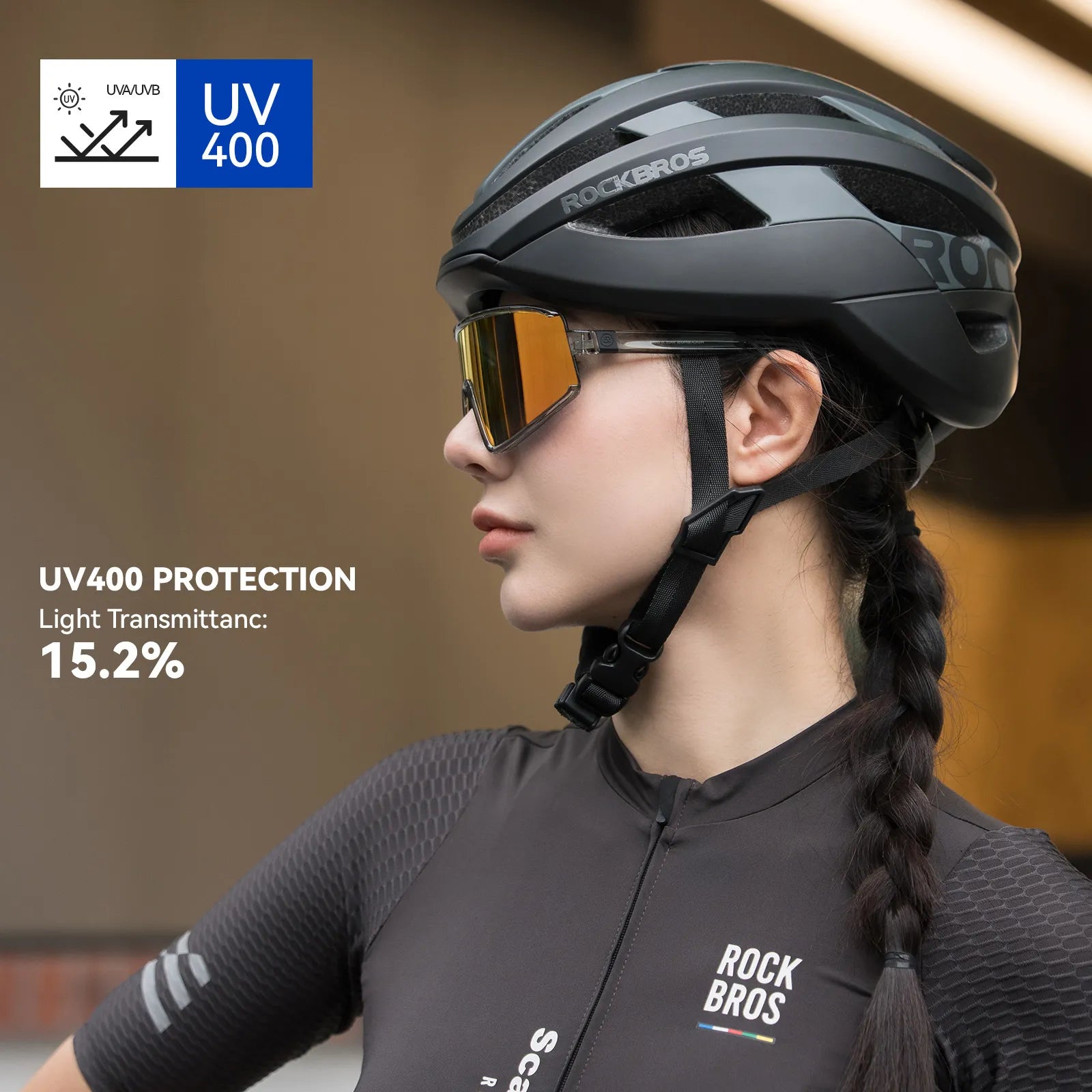 ROCKBROS polarized cycling sunglasses with UV400 protection lightweight sports eyewear
#Color_Red