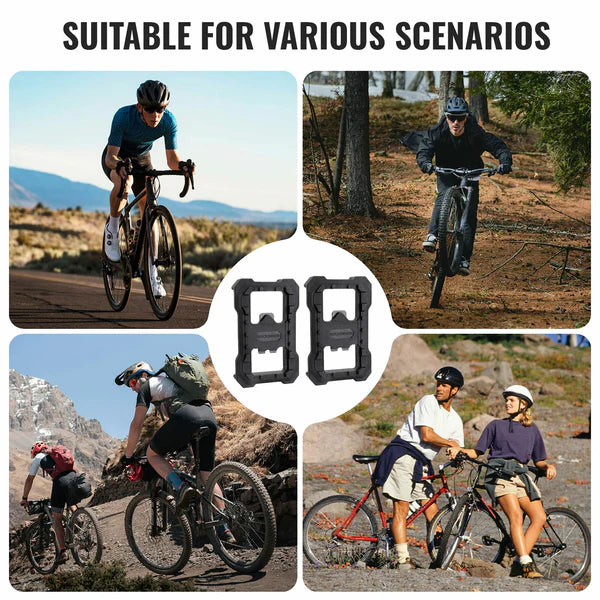 ROCKBROS SPD Clipless to Flat Pedal Adapter with Anti-Slip Studs and Lightweight Nylon Design for MTB Pedals