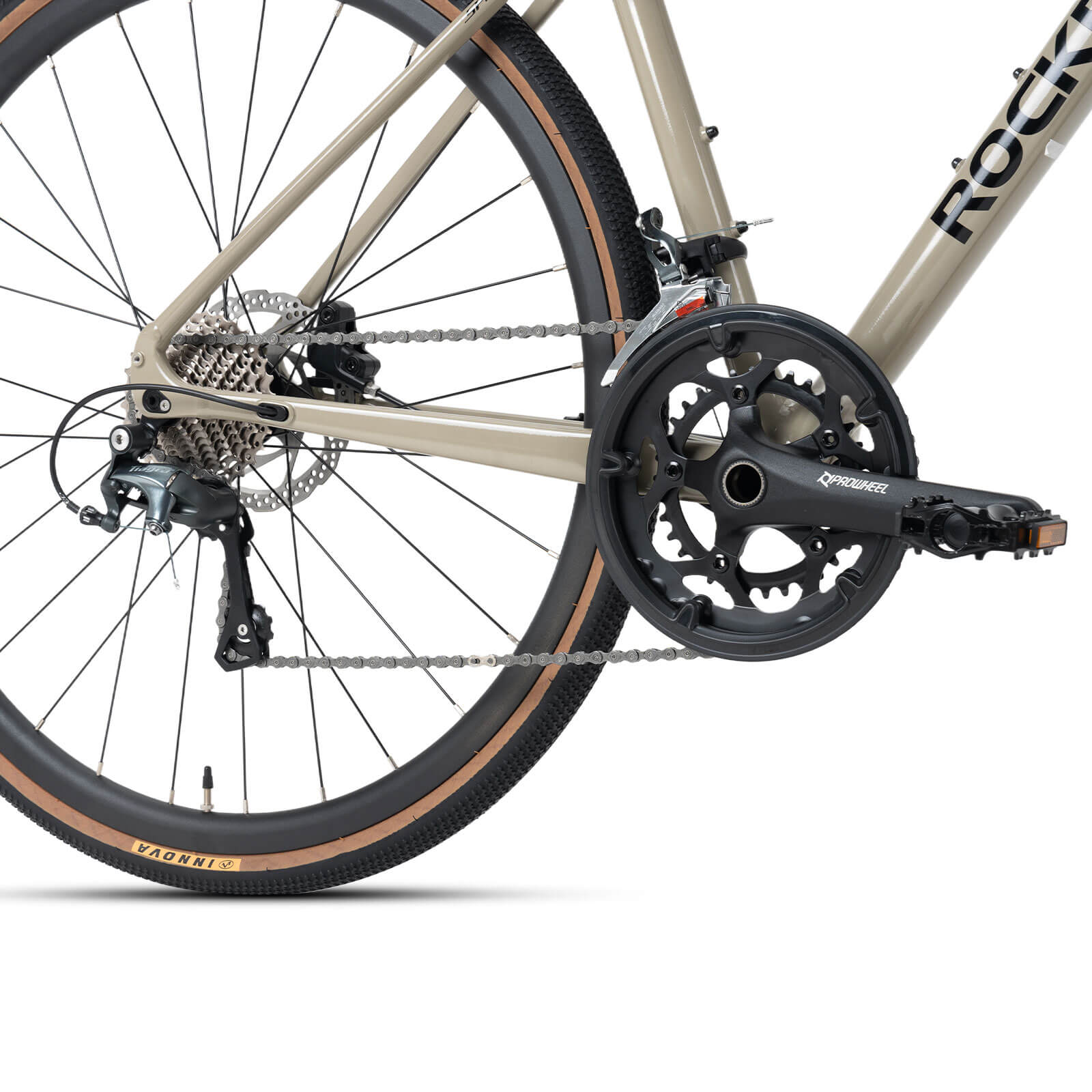 ROCKBROS SPINP2M flat bar road bike with lightweight aluminum frame and Shimano drivetrain for commuting and beginner riders
#Color_Brown