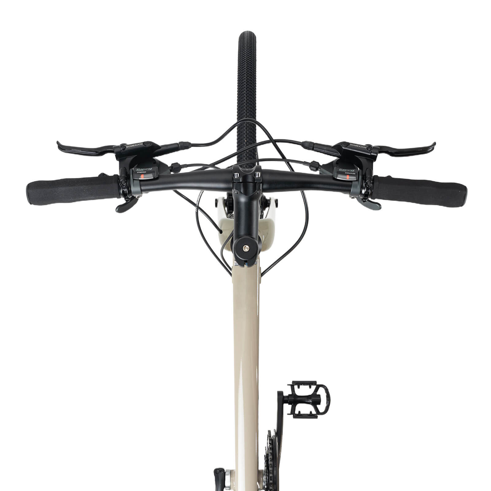 ROCKBROS SPINP2M flat bar road bike with lightweight aluminum frame and Shimano drivetrain for commuting and beginner riders
#Color_Brown
