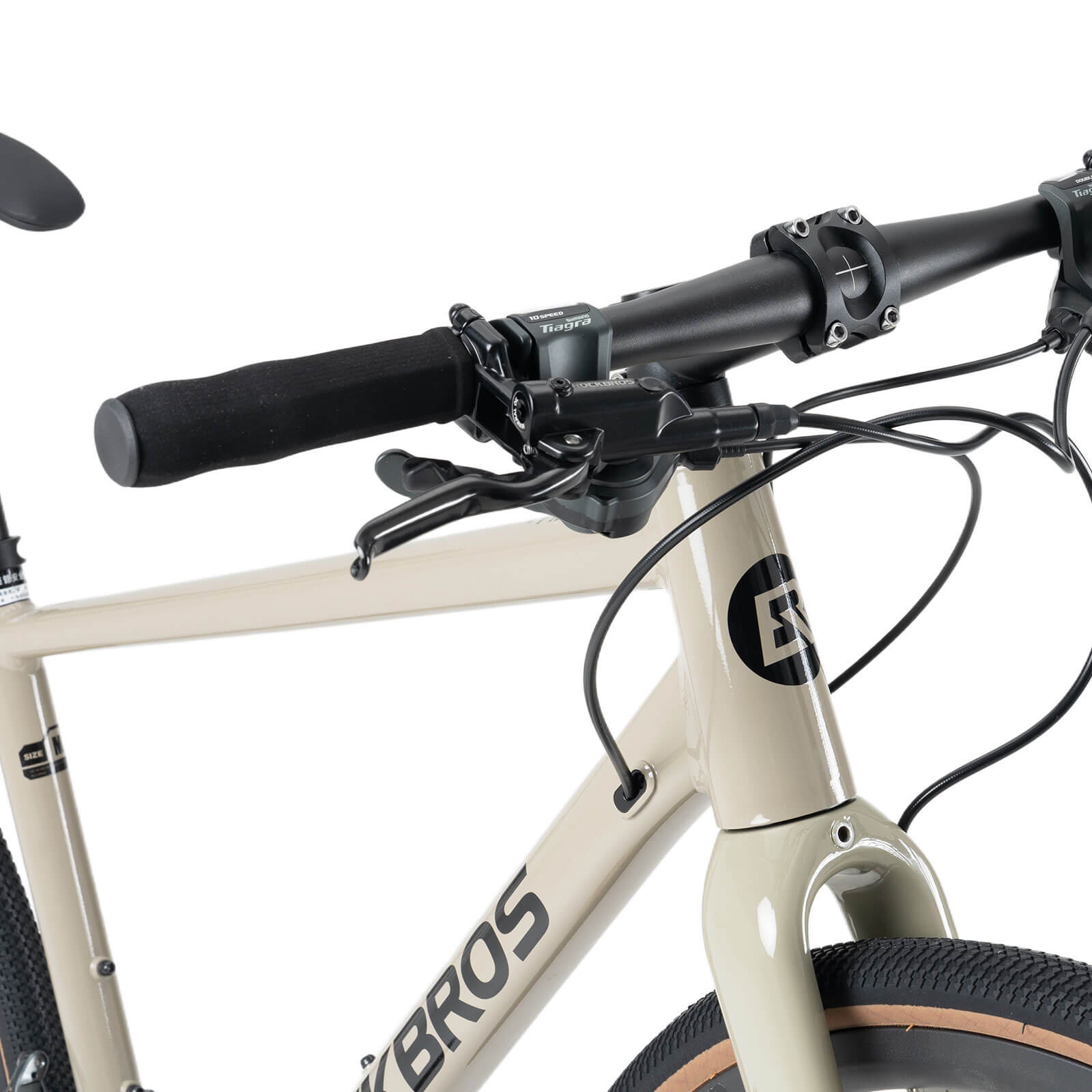 ROCKBROS SPINP2M flat bar road bike with lightweight aluminum frame and Shimano drivetrain for commuting and beginner riders
#Color_Brown
