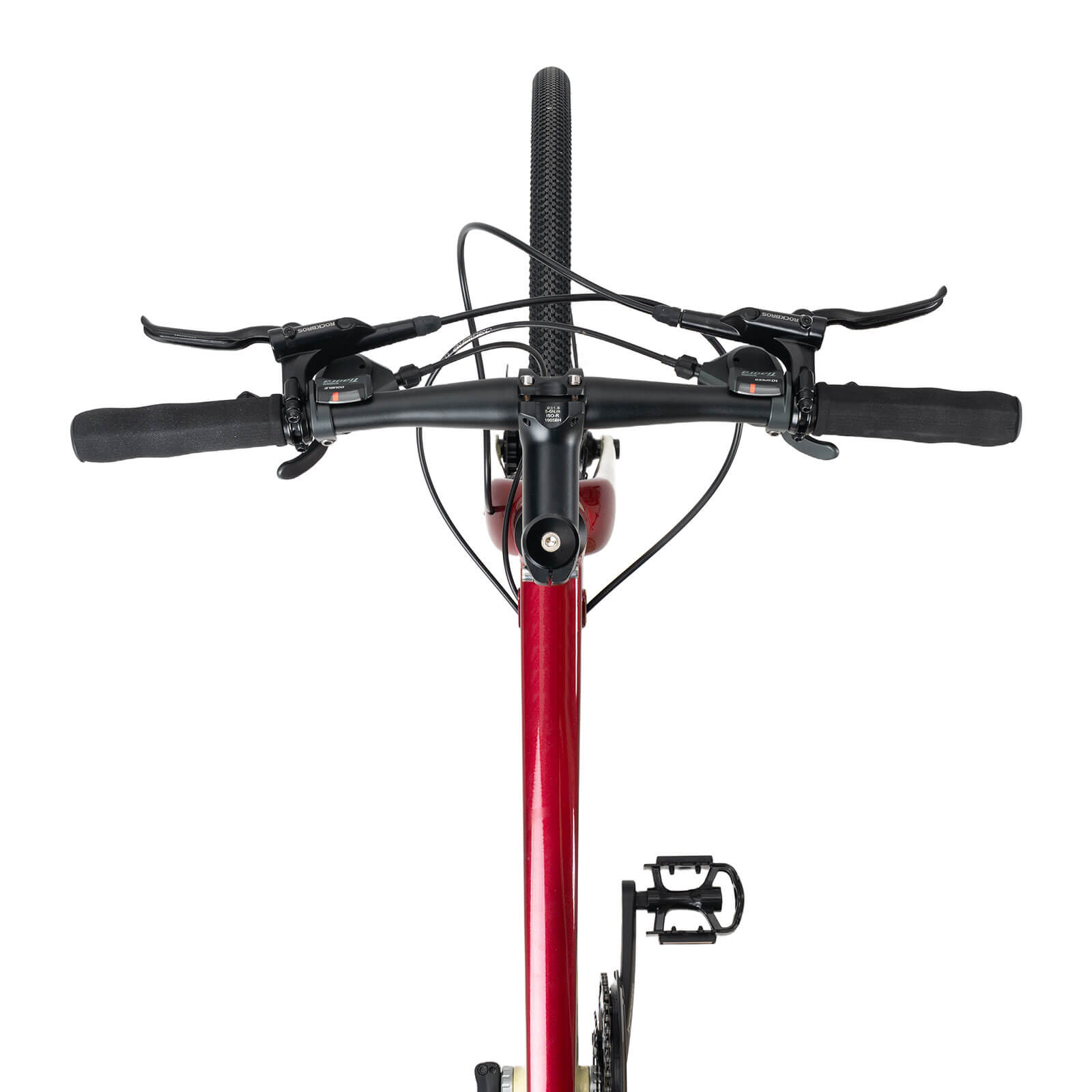 ROCKBROS SPINP2M flat bar road bike with lightweight aluminum frame and Shimano drivetrain for commuting and beginner riders
#Color_Red