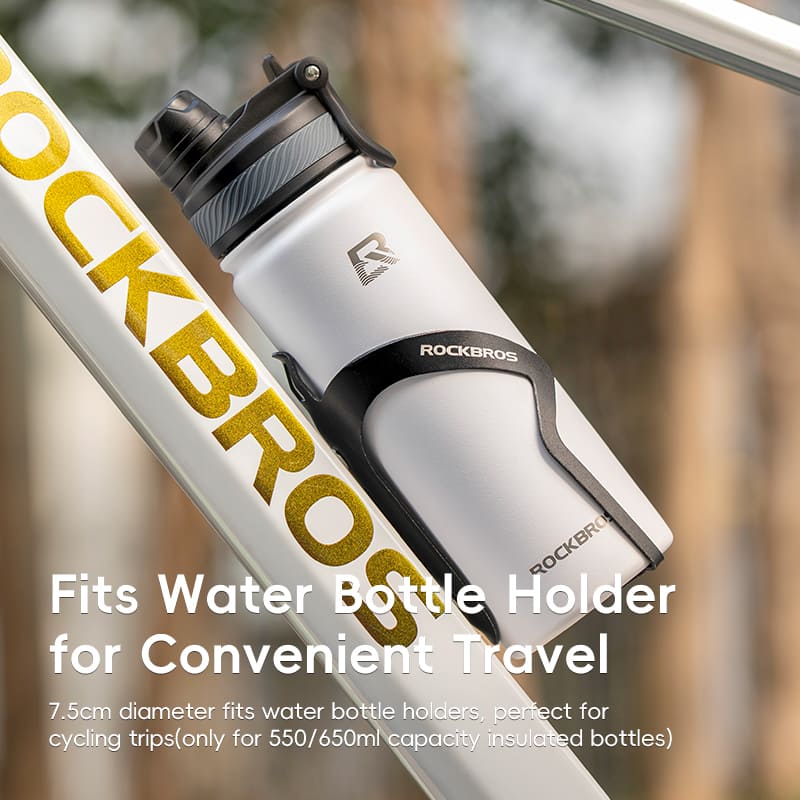 ROCKBROS Insulated Portable Stainless Steel Water Bottle for Cycling and Outdoor Use