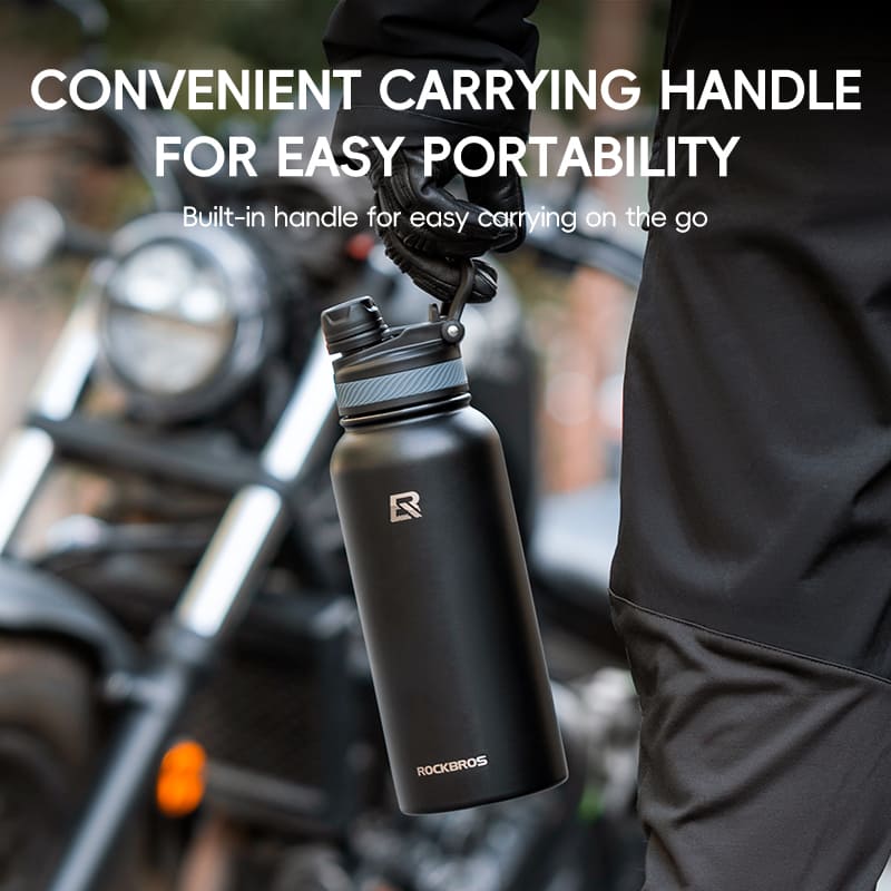ROCKBROS Insulated Portable Stainless Steel Water Bottle for Cycling and Outdoor Use