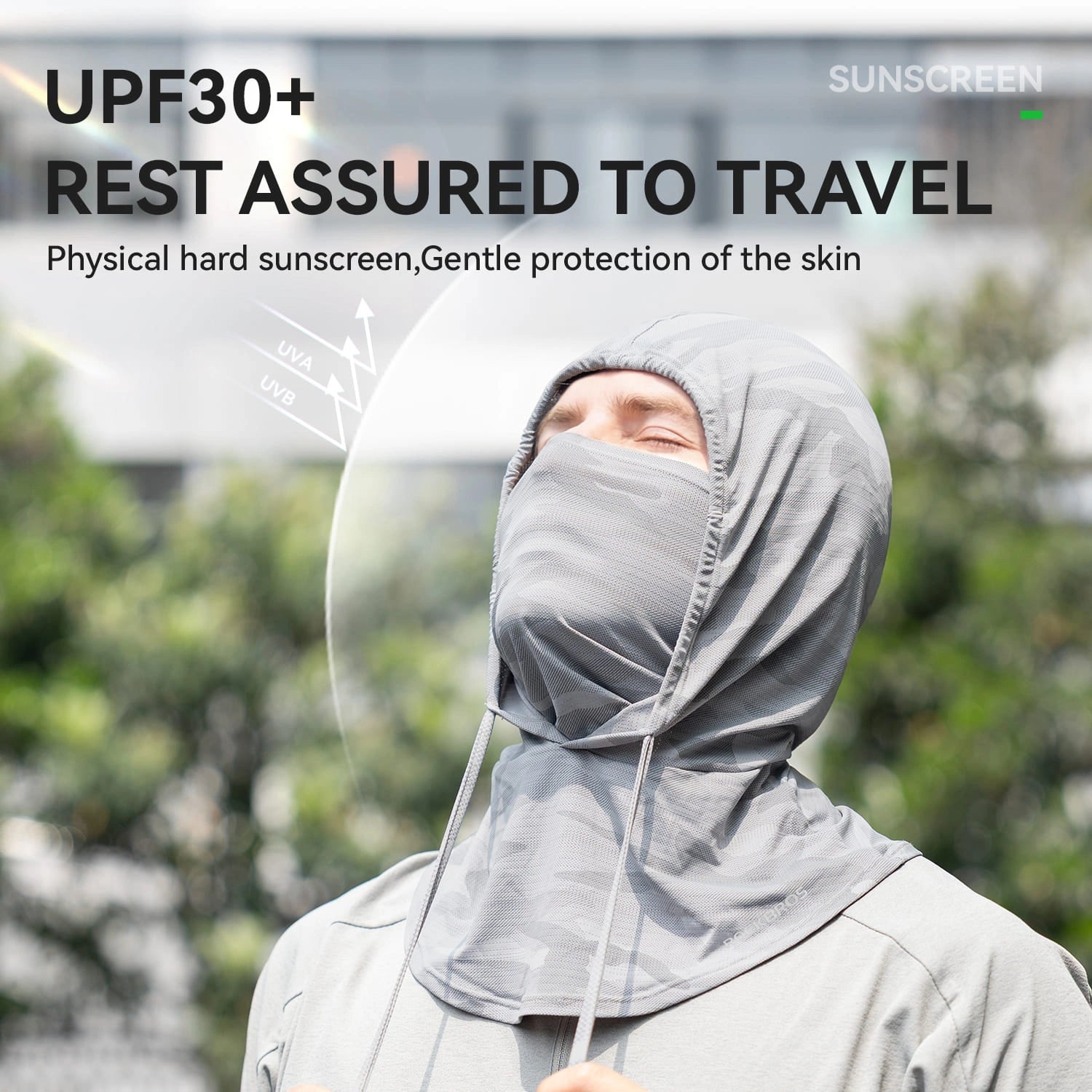 ROCKBROS Ice Silk Sun Protection Balaclava with Breathable Sweat-Wicking Fabric for Summer Cycling