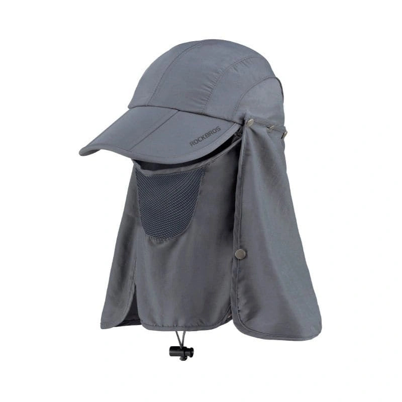 ROCKBROS Sun Protection Foldable Mesh Cycling Cap with Wide Brim, Breathable Fabric, and Adjustable Fit
#Color_Dark Gray