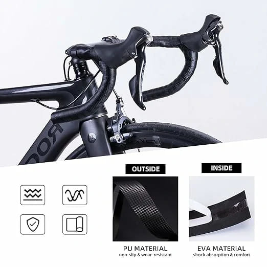 ROCKBROS Sweat-Absorbing Anti-Slip Bicycle Handlebar Tape for Road Cycling  