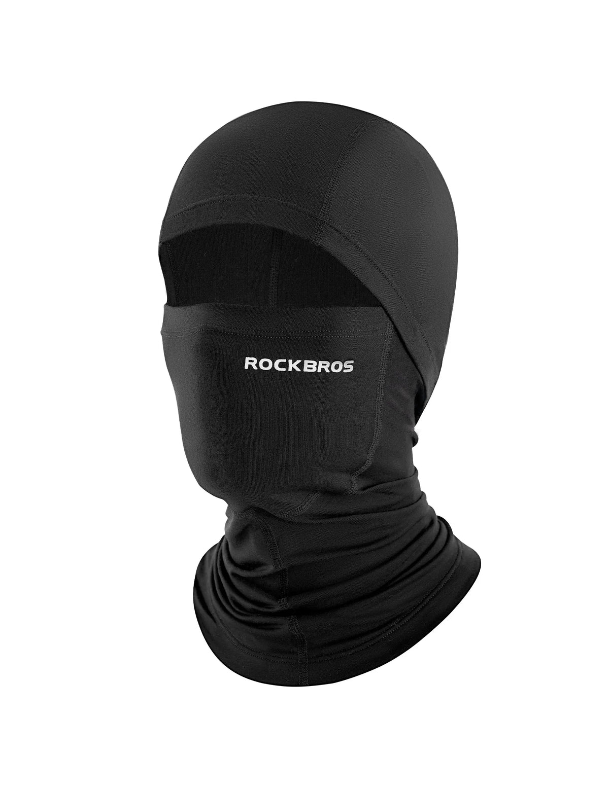 ROCKBROS Tencel and wool blend windproof balaclava for outdoor activities
#Color_Black