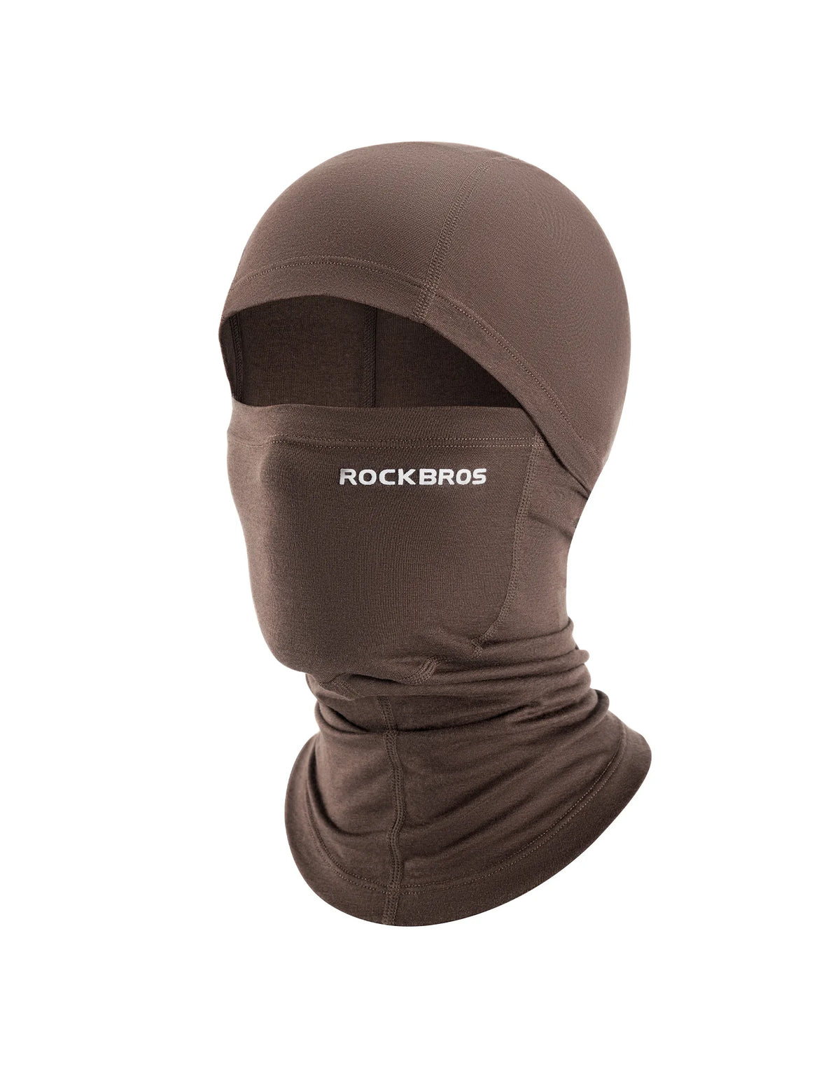 ROCKBROS Tencel and wool blend windproof balaclava for outdoor activities
#Color_Brown