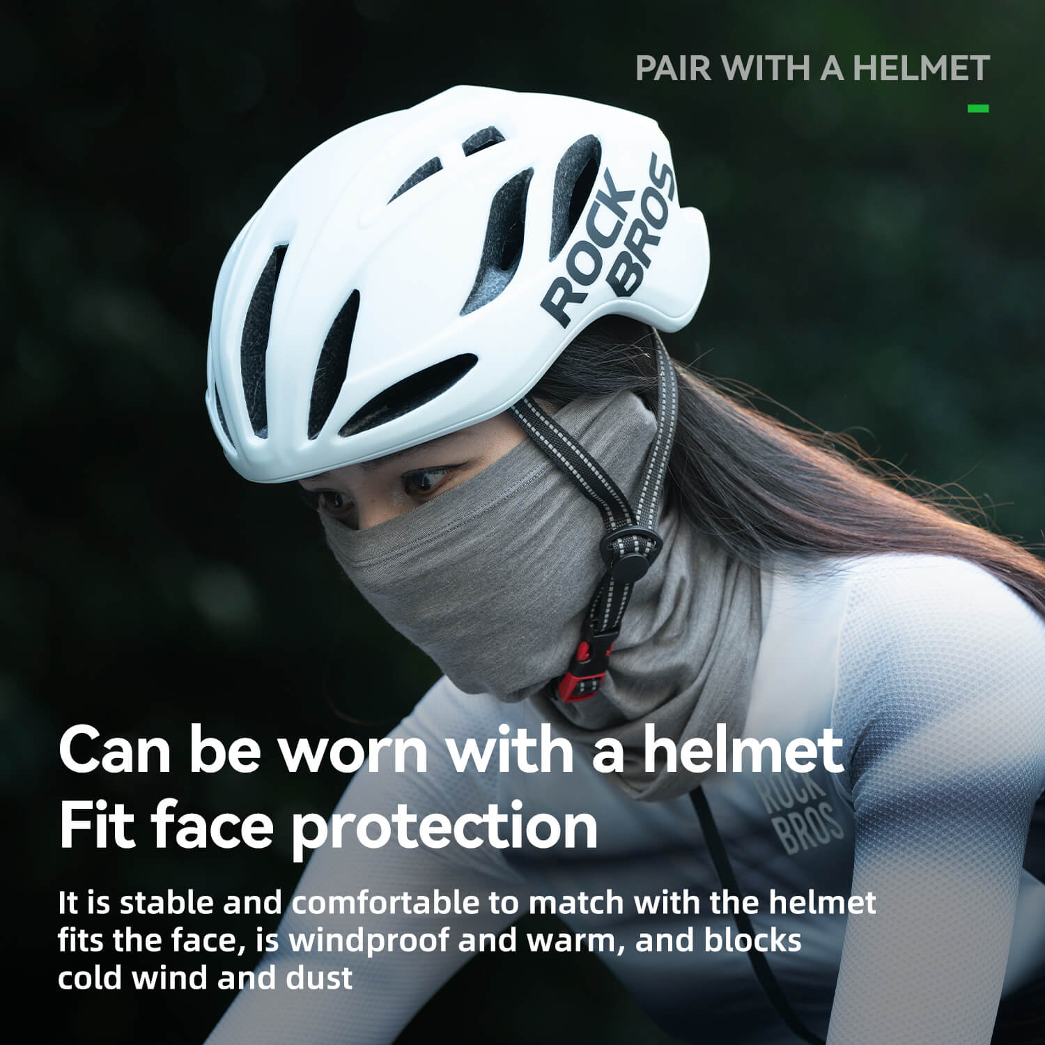 ROCKBROS multifunctional tube scarf for winter sports and daily commuting