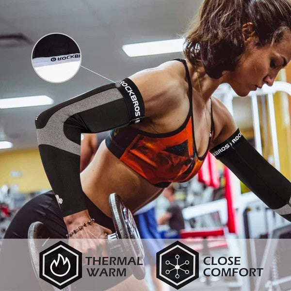ROCKBROS Thermal Arm Warmers for cycling, running, hiking, and outdoor sports