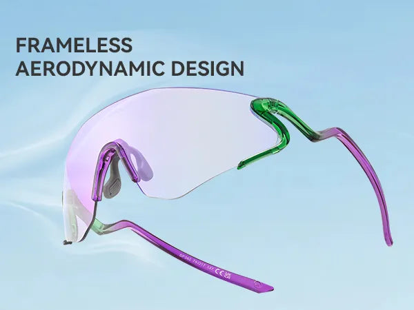ROCKBROS SP382 cycling sunglasses with REVO anti-glare lens, lightweight TR90 frame, wraparound protection, and prescription insert compatibility