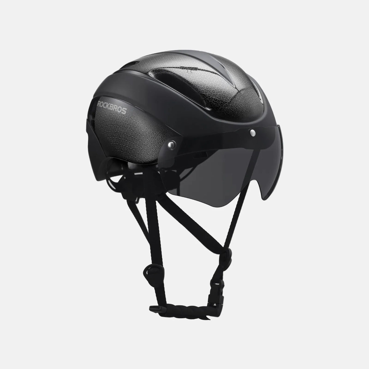 ROCKBROS Trussier cycling helmet with magnetic goggles for road and mountain biking
#Color_Black