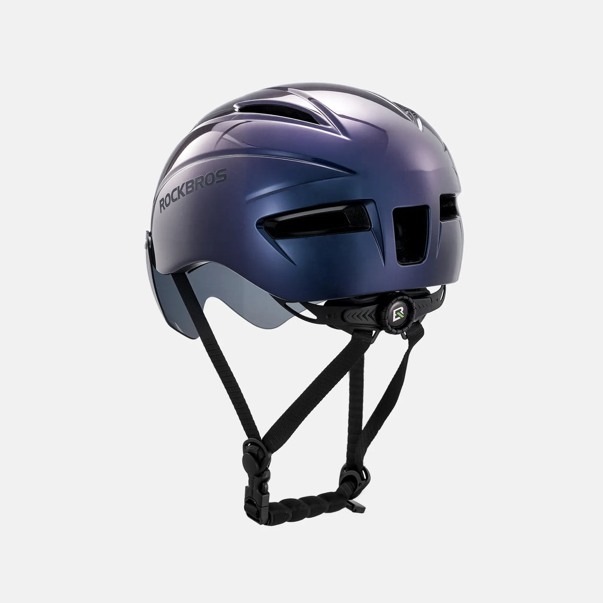 ROCKBROS Trussier cycling helmet with magnetic goggles for road and mountain biking
#Color_Purple