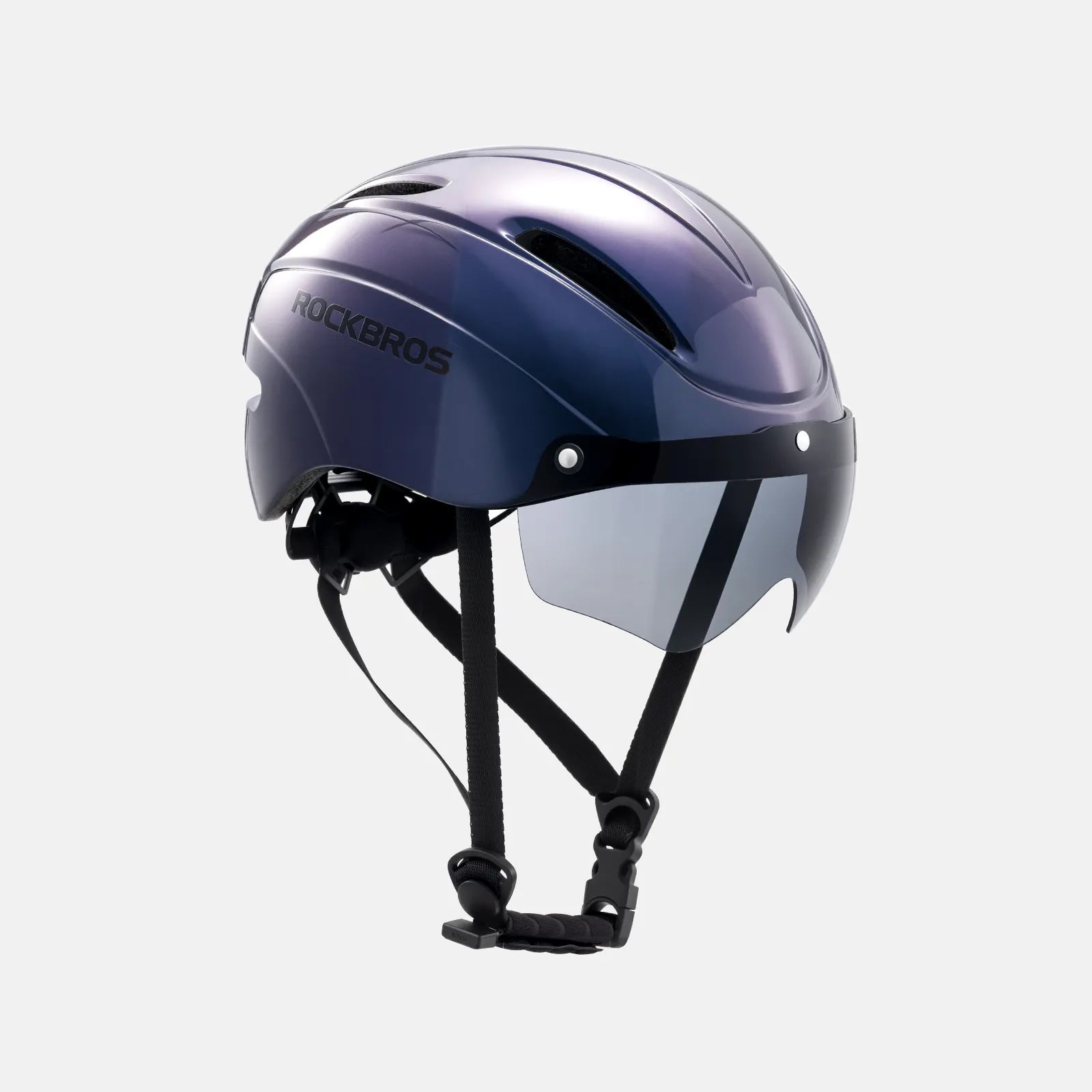 ROCKBROS Trussier cycling helmet with magnetic goggles for road and mountain biking
#Color_Purple