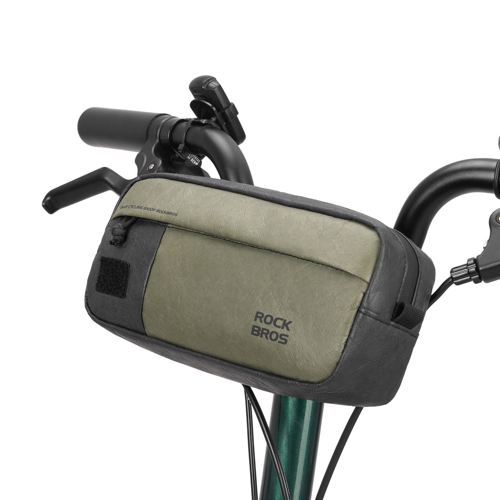 ROCKBROS Tyvek® Bike Handlebar Bag with Shoulder Strap, 1.5L, lightweight, water-resistant, eco-friendly cycling bag